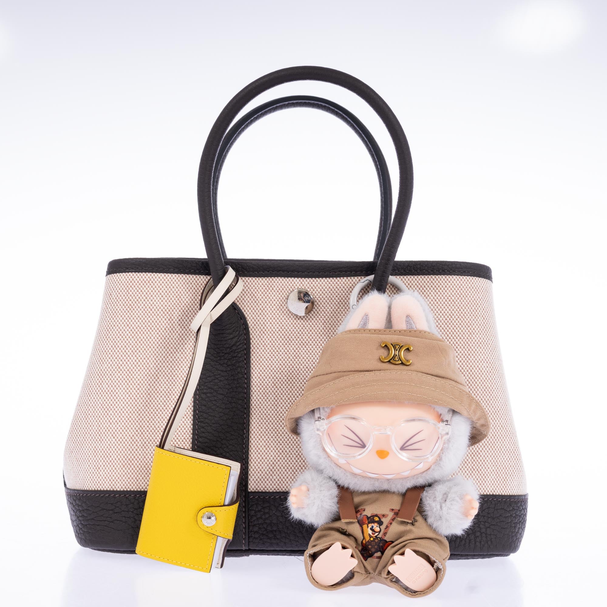 Hermès Garden Party Micro (TTPM) Toile H Viking & Ébène Negonda Palladium Hardware