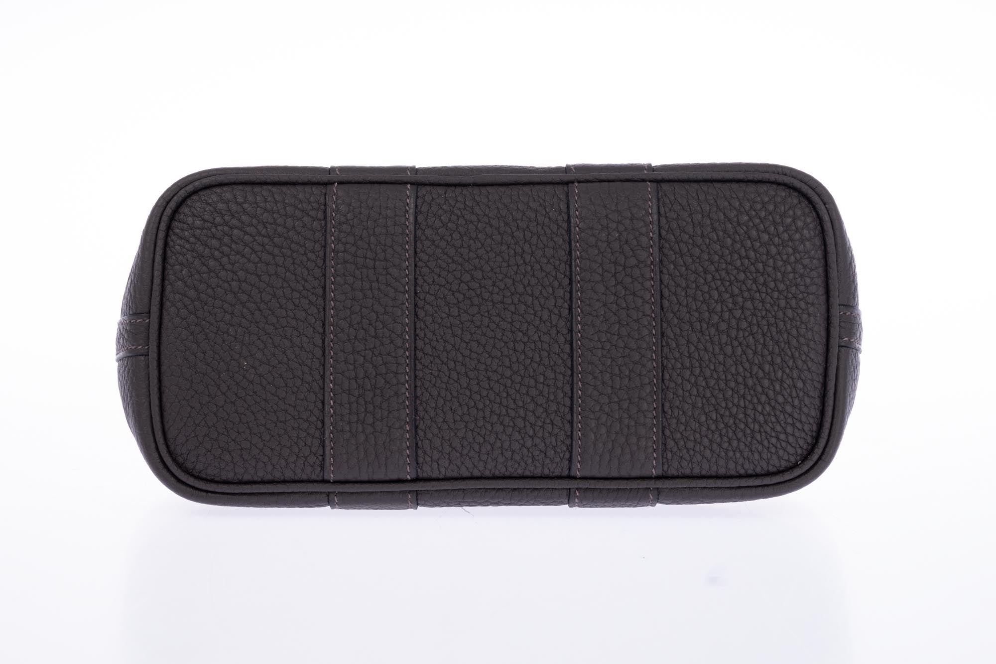 Hermès Garden Party Micro (TTPM) Toile H Viking & Ébène Negonda Palladium Hardware