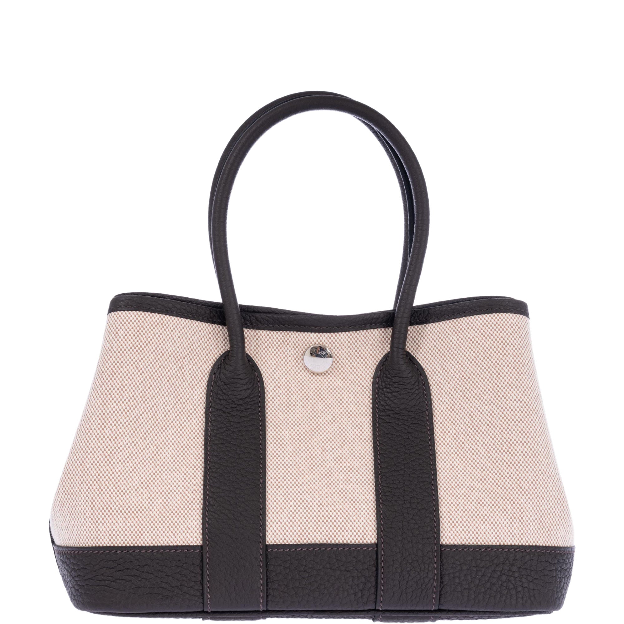 Hermès Garden Party Micro (TTPM) Toile H Viking & Ébène Negonda Palladium Hardware