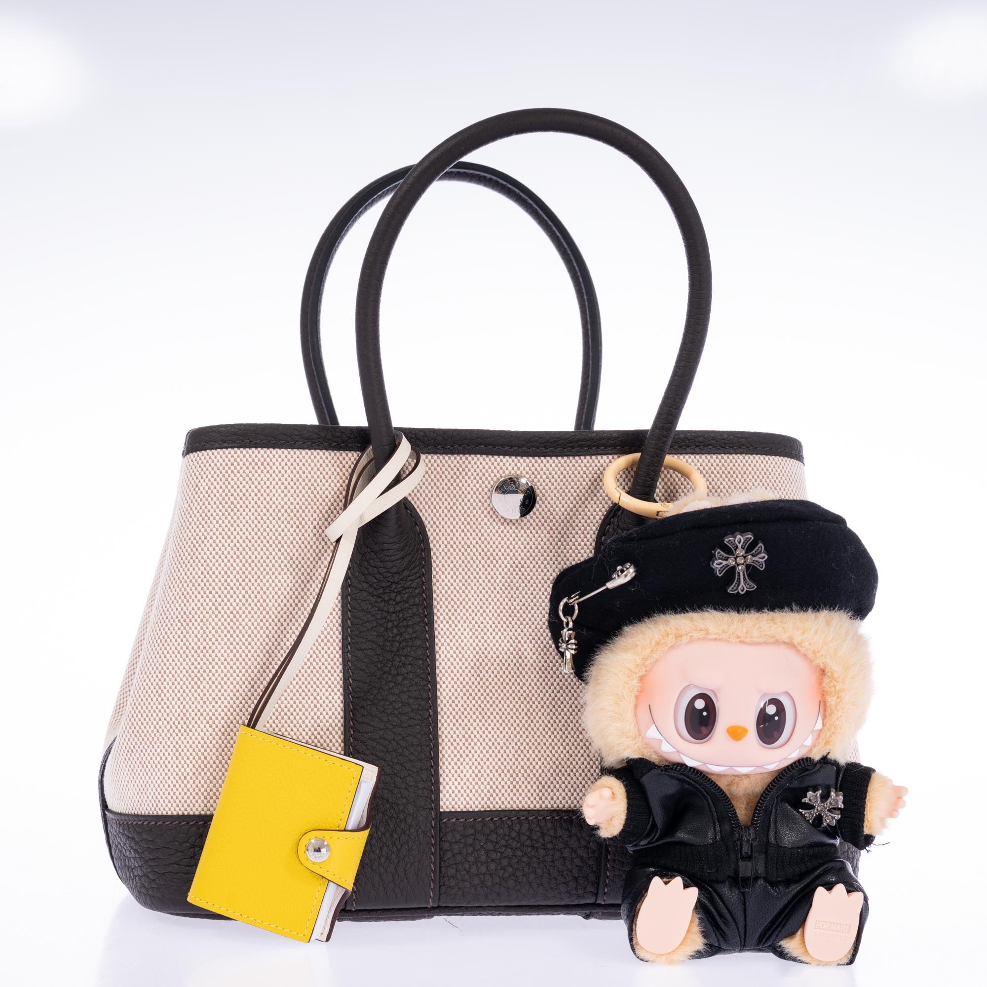 Hermès Garden Party Micro in Toile H Viking and Veau Negonda Ébène