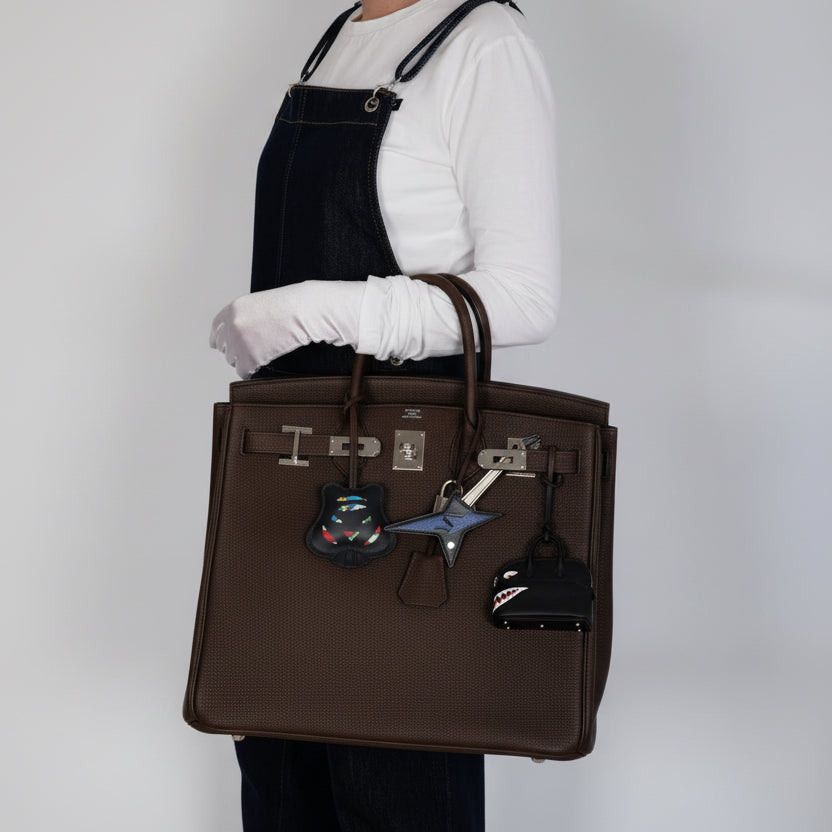 Hermès HAC 40 Black Togo with Palladium Hardware