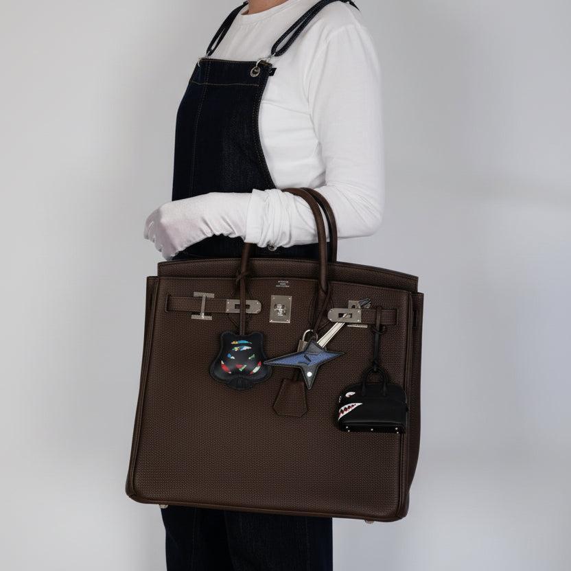 Hermès HAC 40 Black Togo with Palladium Hardware