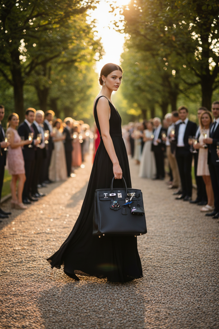Hermès HAC 40 Black Togo with Palladium Hardware