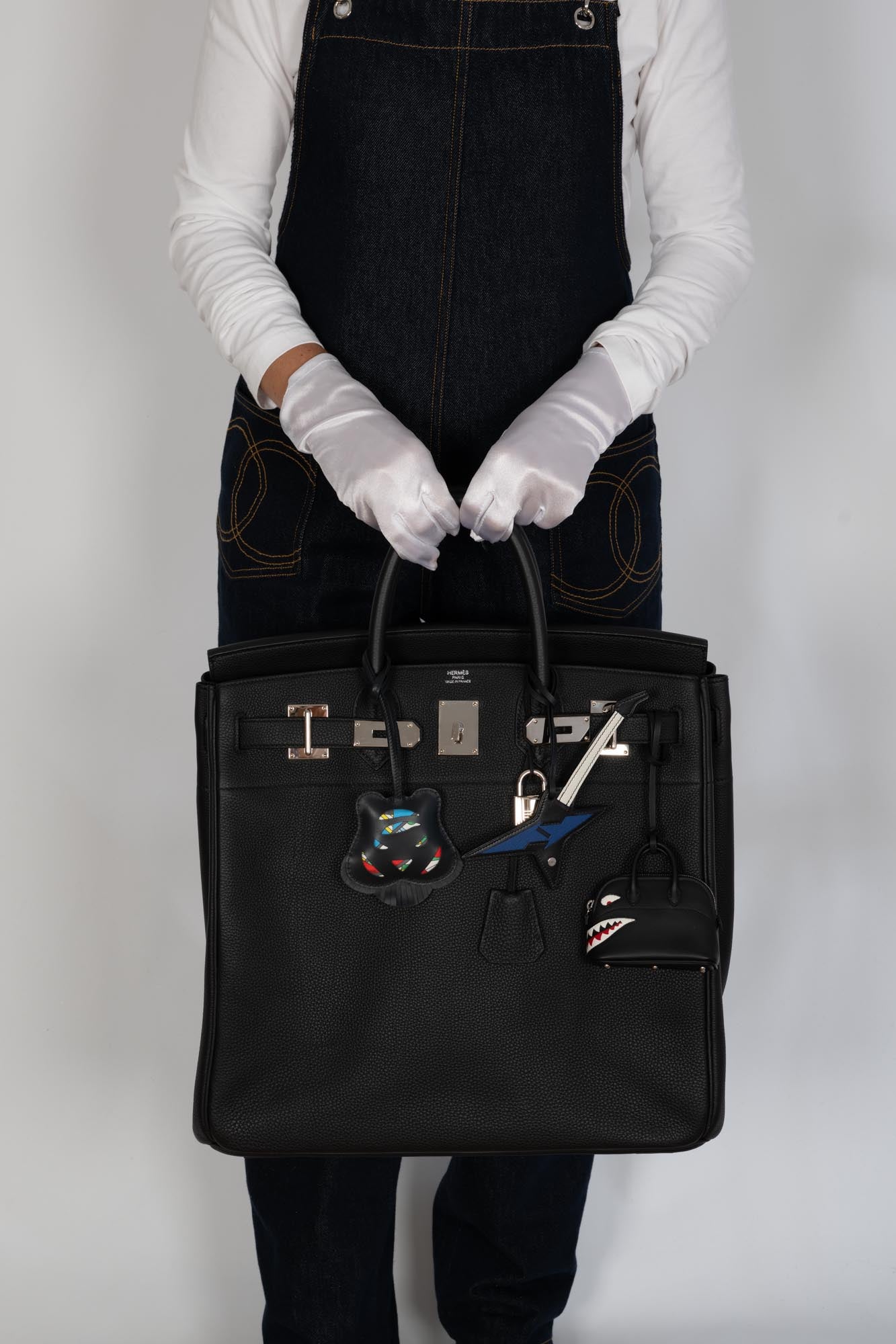 Hermès HAC 40 Black Togo with Palladium Hardware