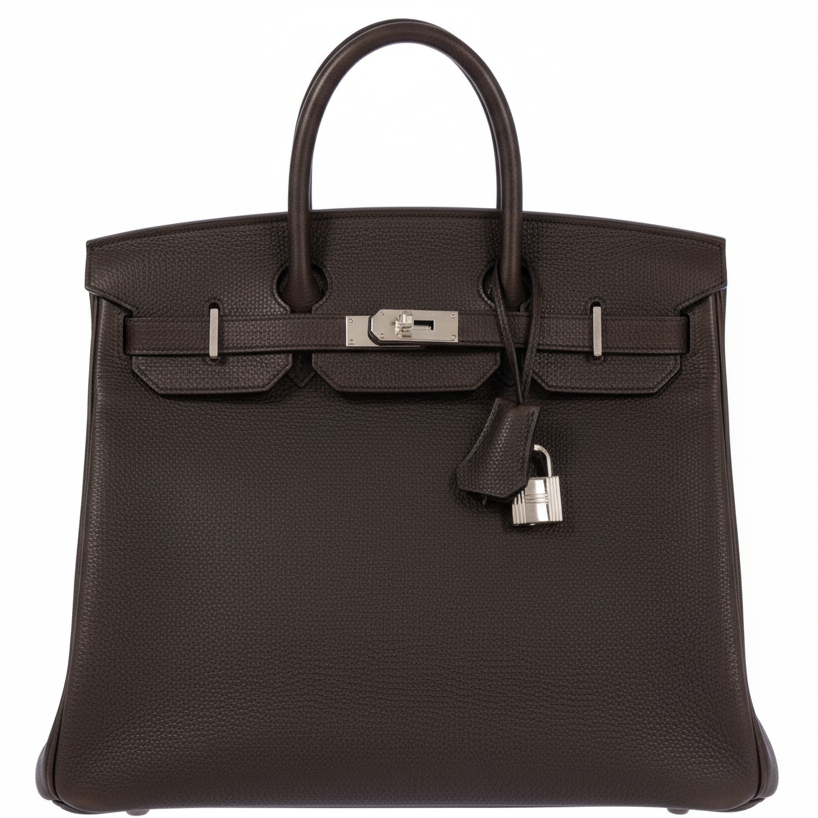 Hermès HAC 40 Dark Bronze Togo Palladium Hardware | JANEFINDS
