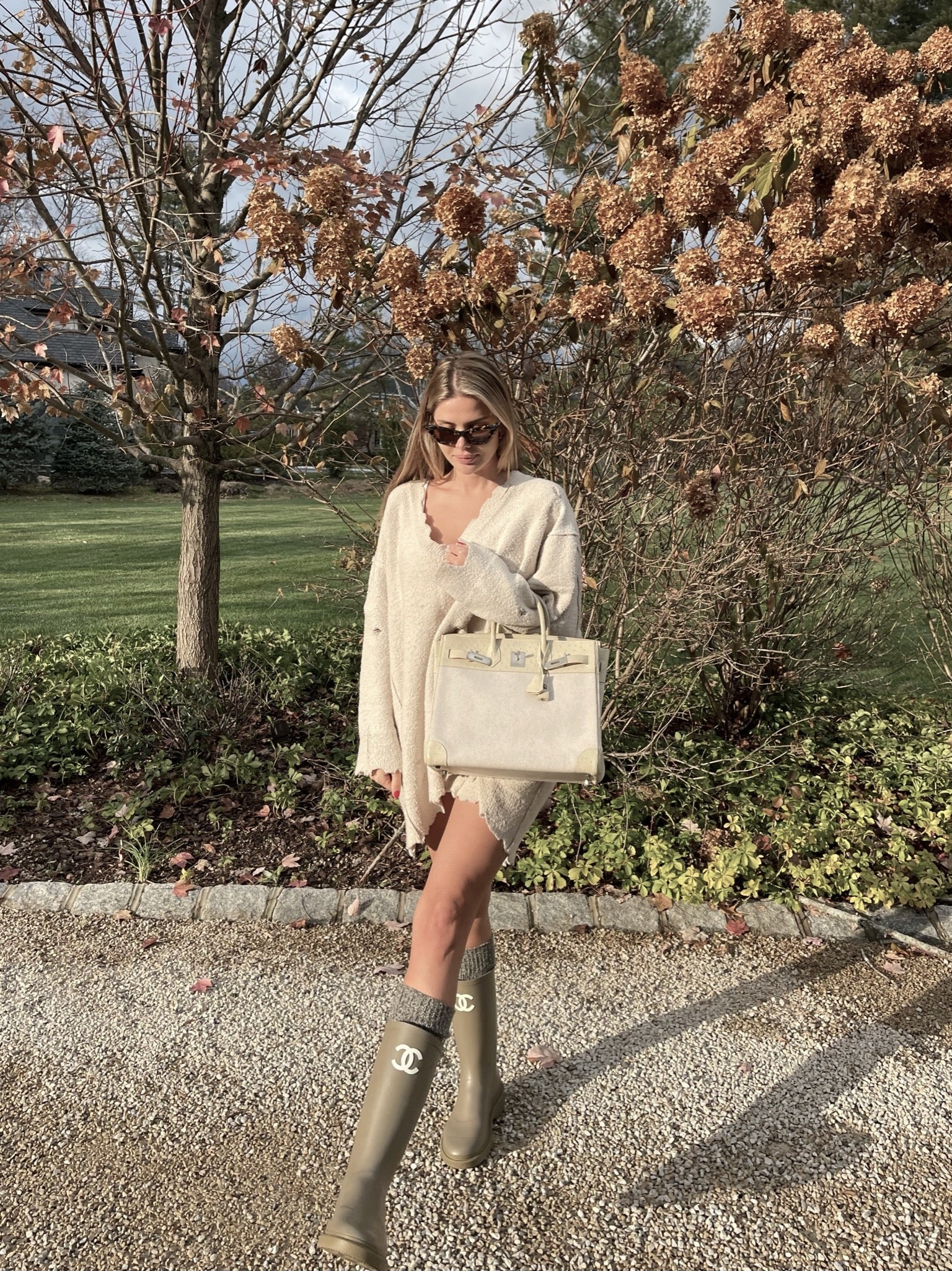 Hermès HAC Birkin 32 Parchemin Ostrich and Toile Brushed Palladium Hardware