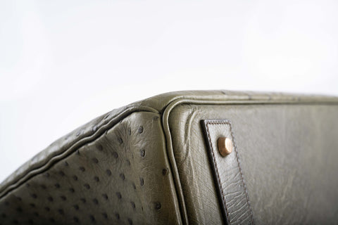 Hermès HAC Birkin 40 Vert Olive Ostrich Gold Hardware