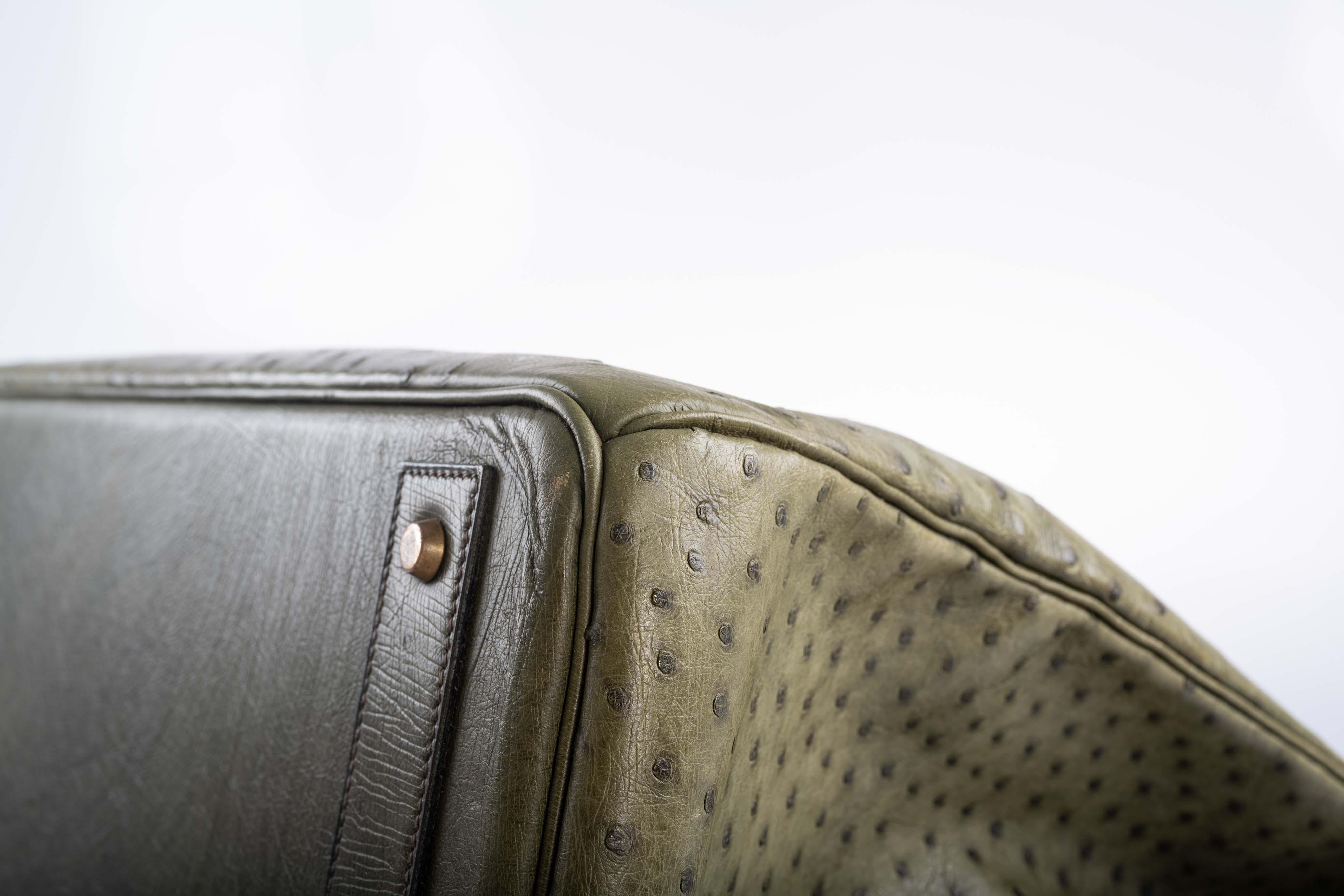 Hermès HAC Birkin 40 Vert Olive Ostrich Gold Hardware
