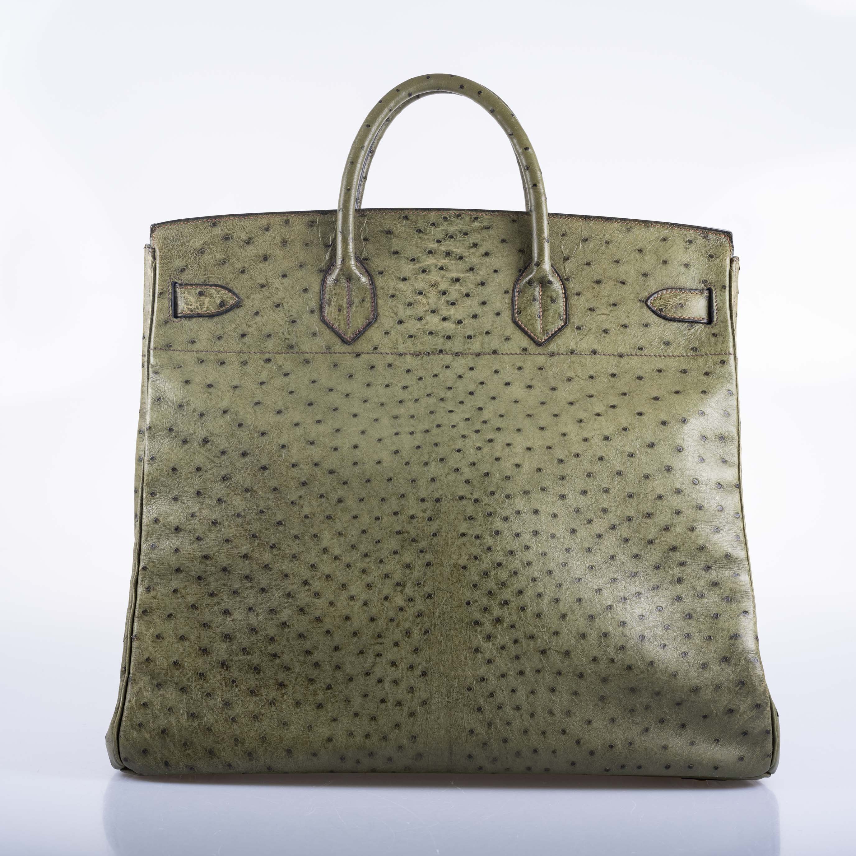 Hermès HAC Birkin 40 Vert Olive Ostrich Gold Hardware