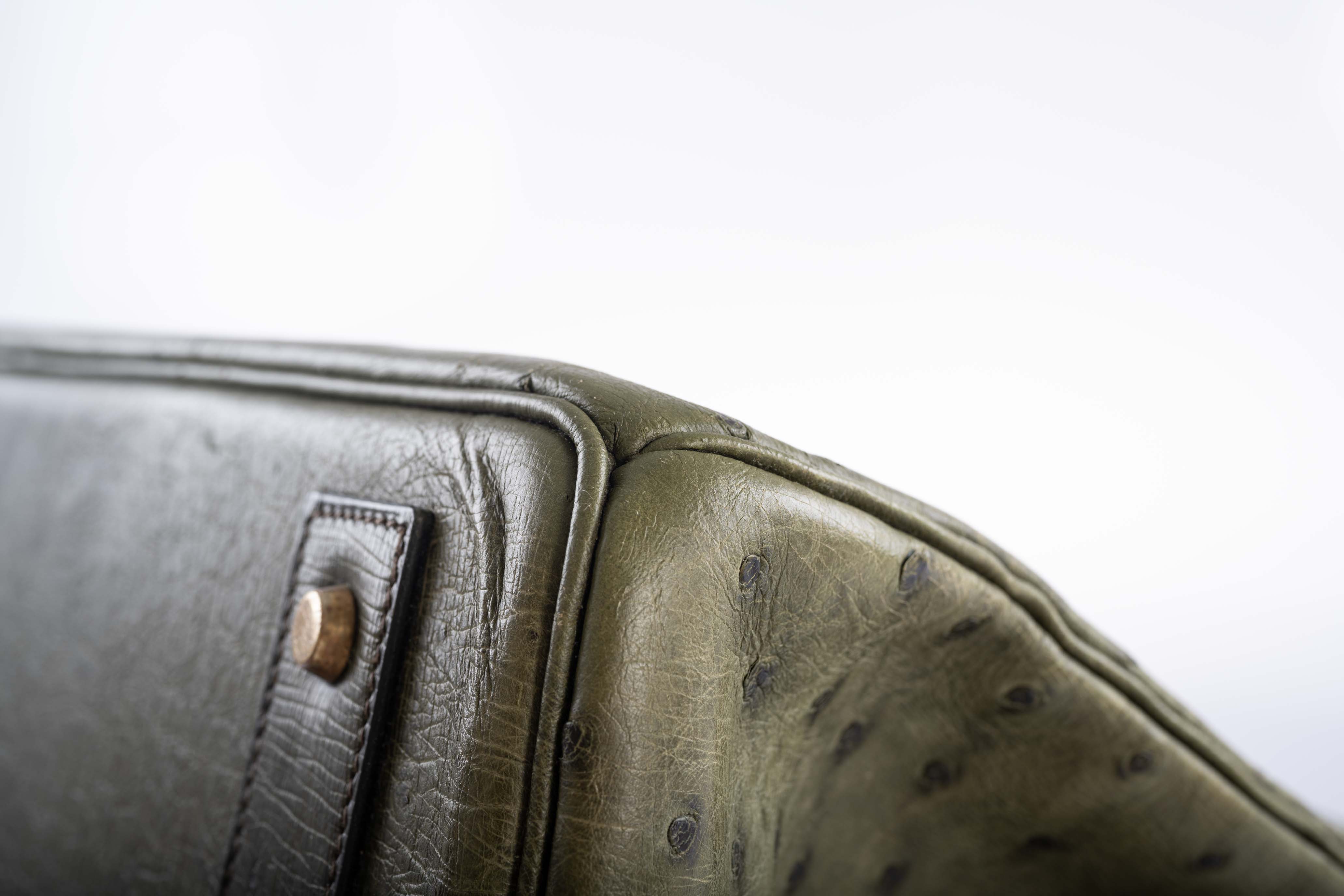 Hermès HAC Birkin 40 Vert Olive Ostrich Gold Hardware
