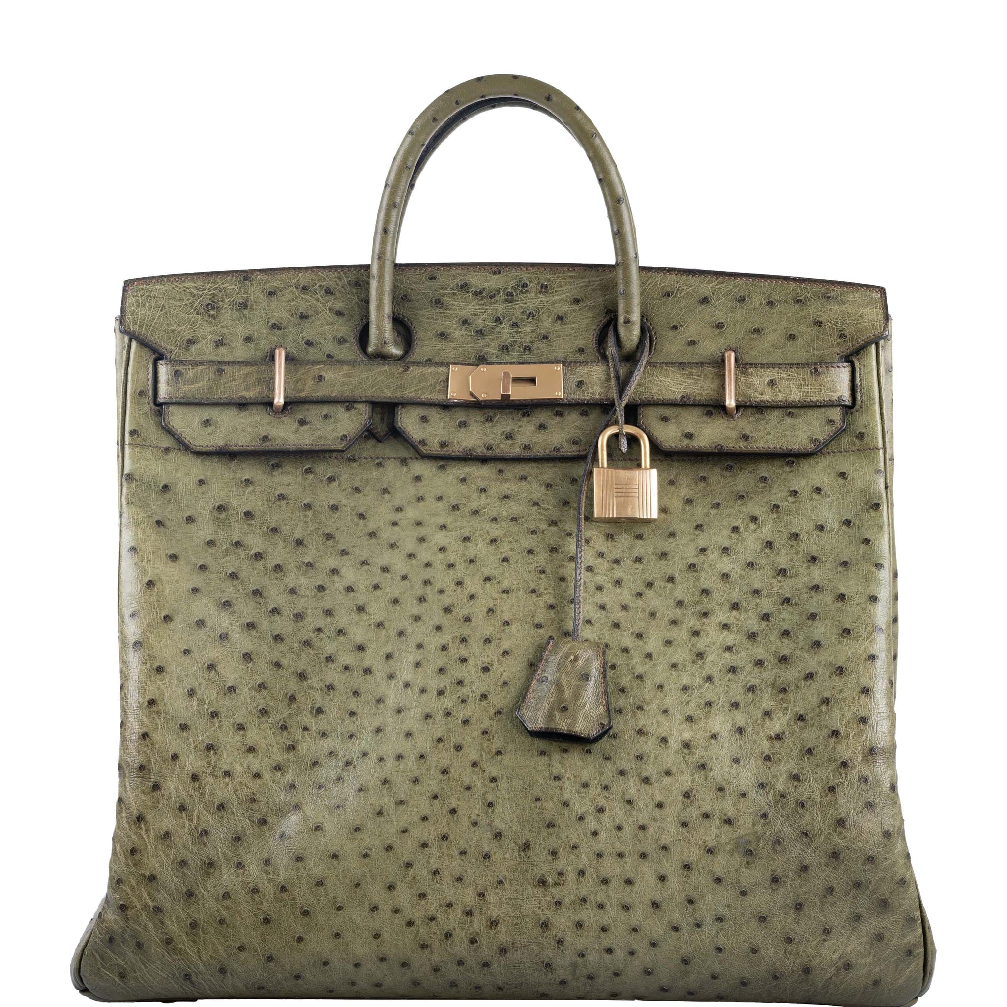Pre-Owned Hermes HAC Travel 55 Ardennes 55 Green 