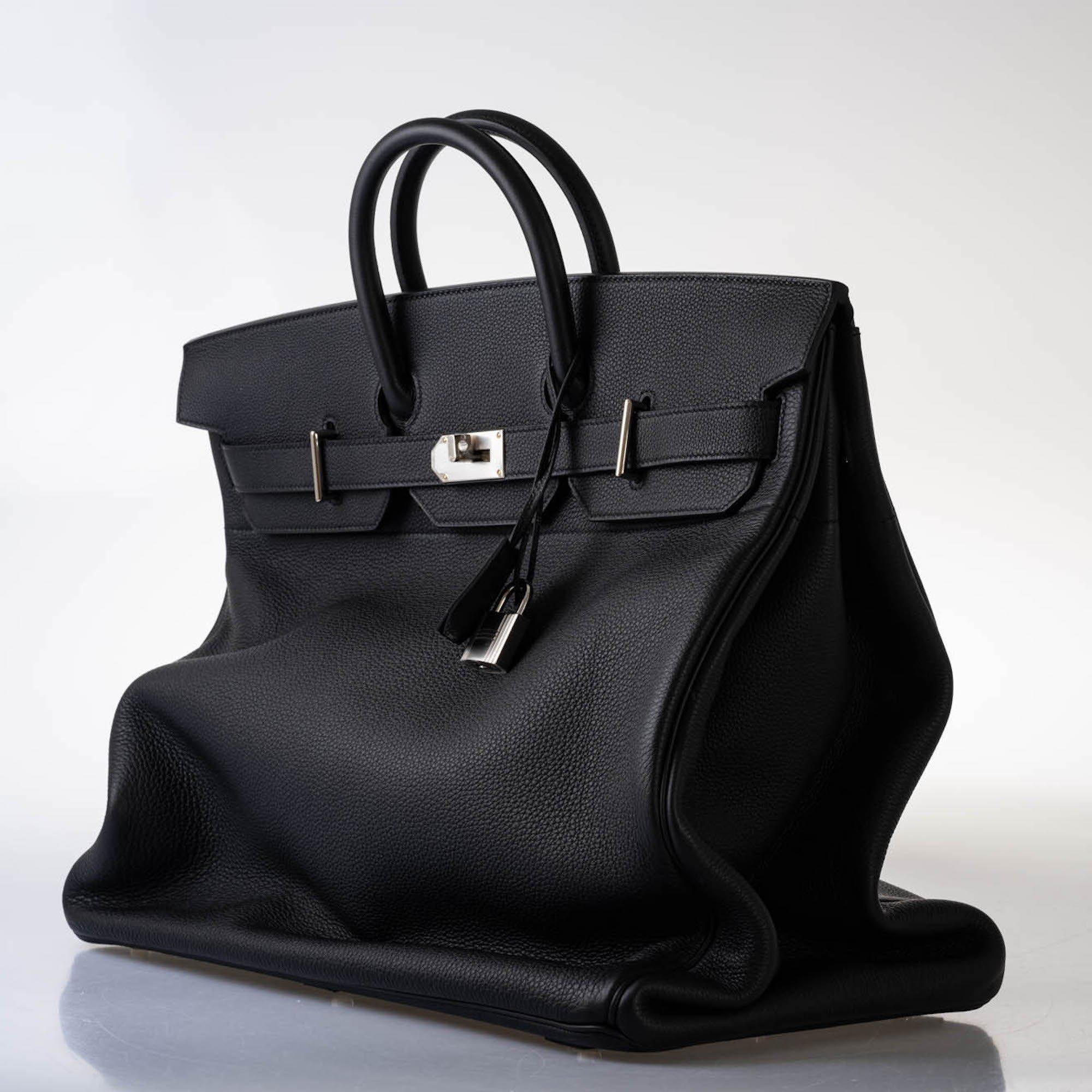 Hermès HAC Birkin 50 Voyager Black Togo Palladium Hardware
