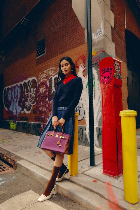 Hermès HSS Birkin 30 Anemone and Gold Togo with Gold Hardware