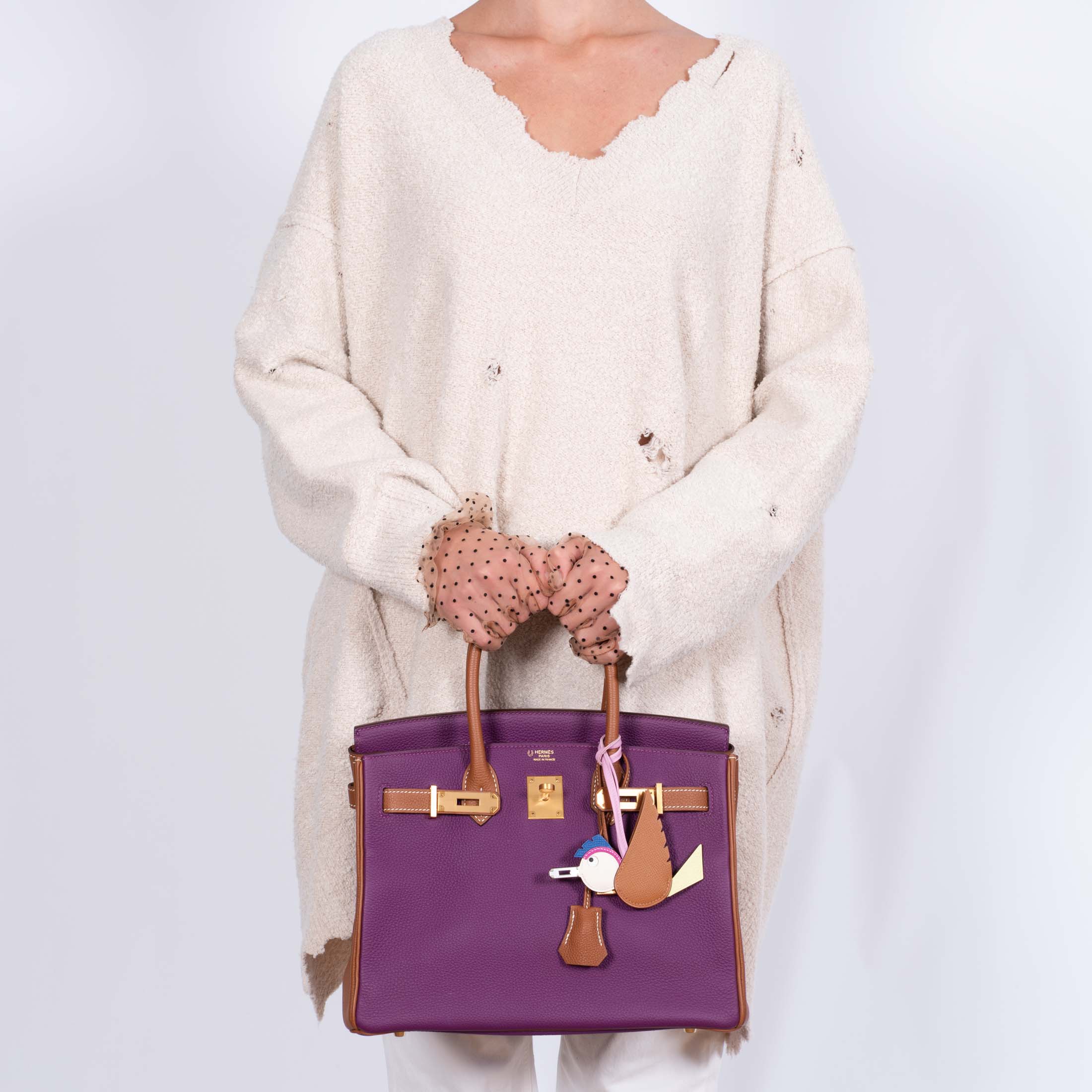 Hermès HSS Birkin 30 Anemone and Gold Togo with Gold Hardware