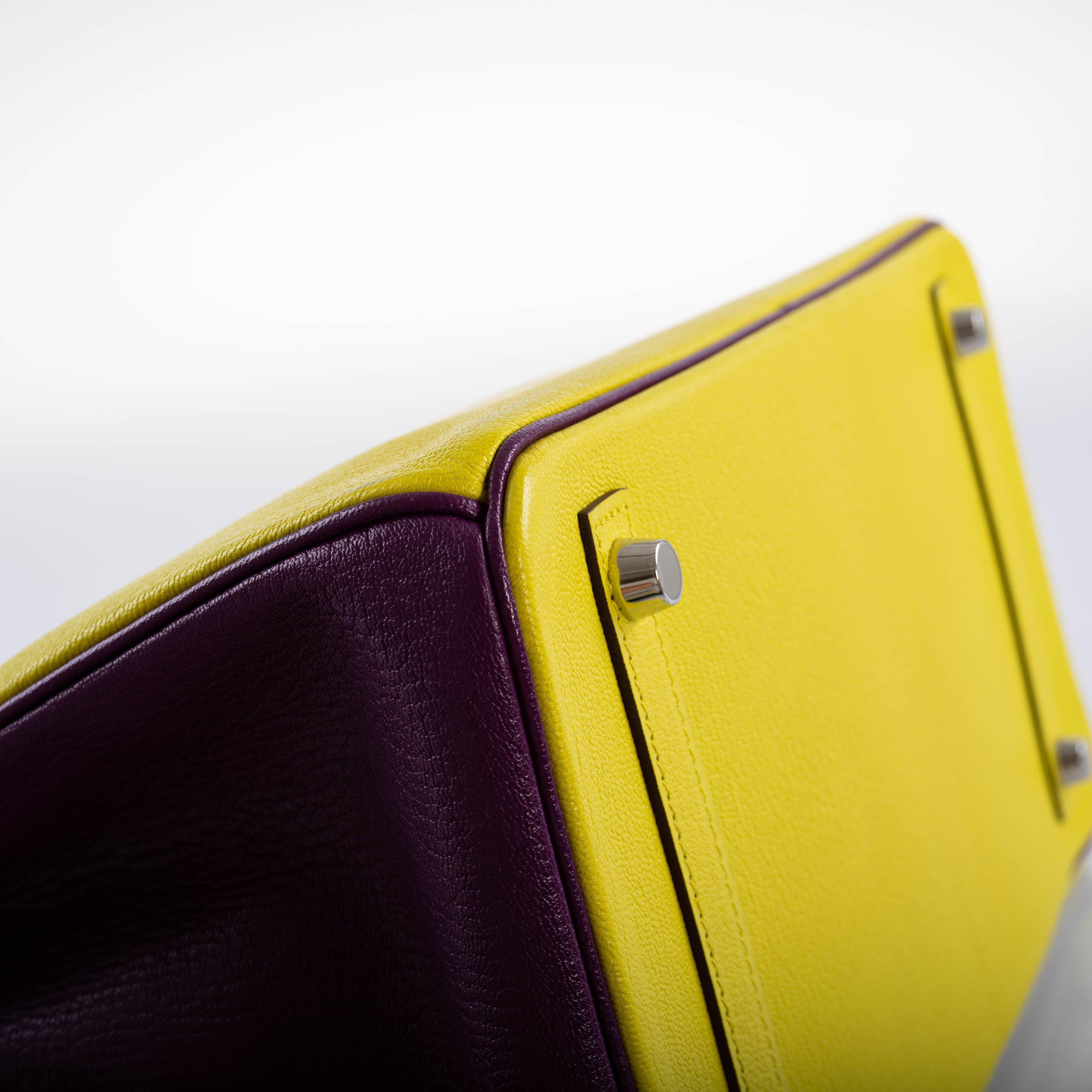 Hermès HSS Birkin 30 Lime and Anemone Chevre Palladium Hardware