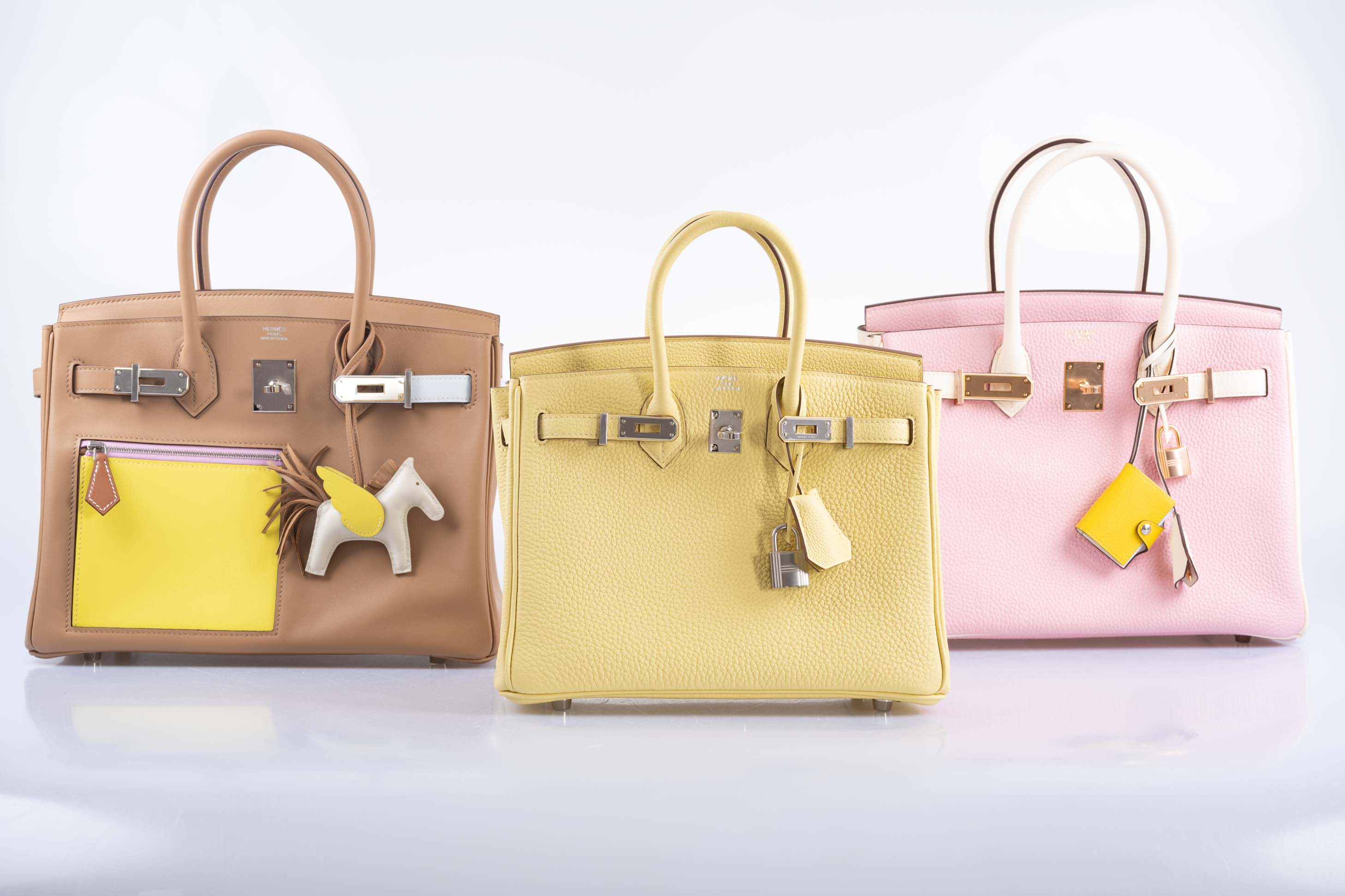 Hermès HSS Birkin 30 Rose Sakura and Craie Clemence with Rose Gold Hardware