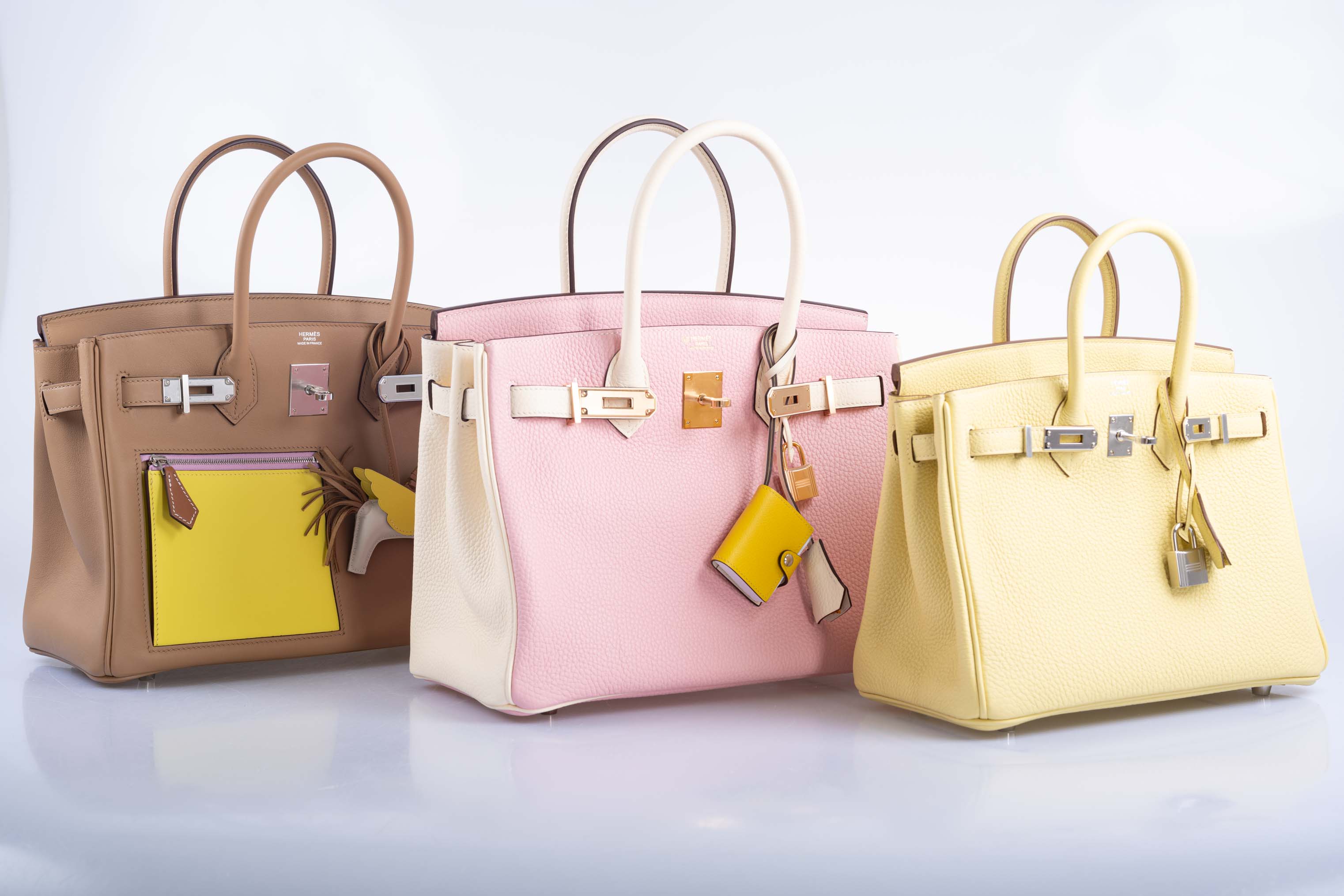 Hermès HSS Birkin 30 Rose Sakura and Craie Clemence with Rose Gold Hardware