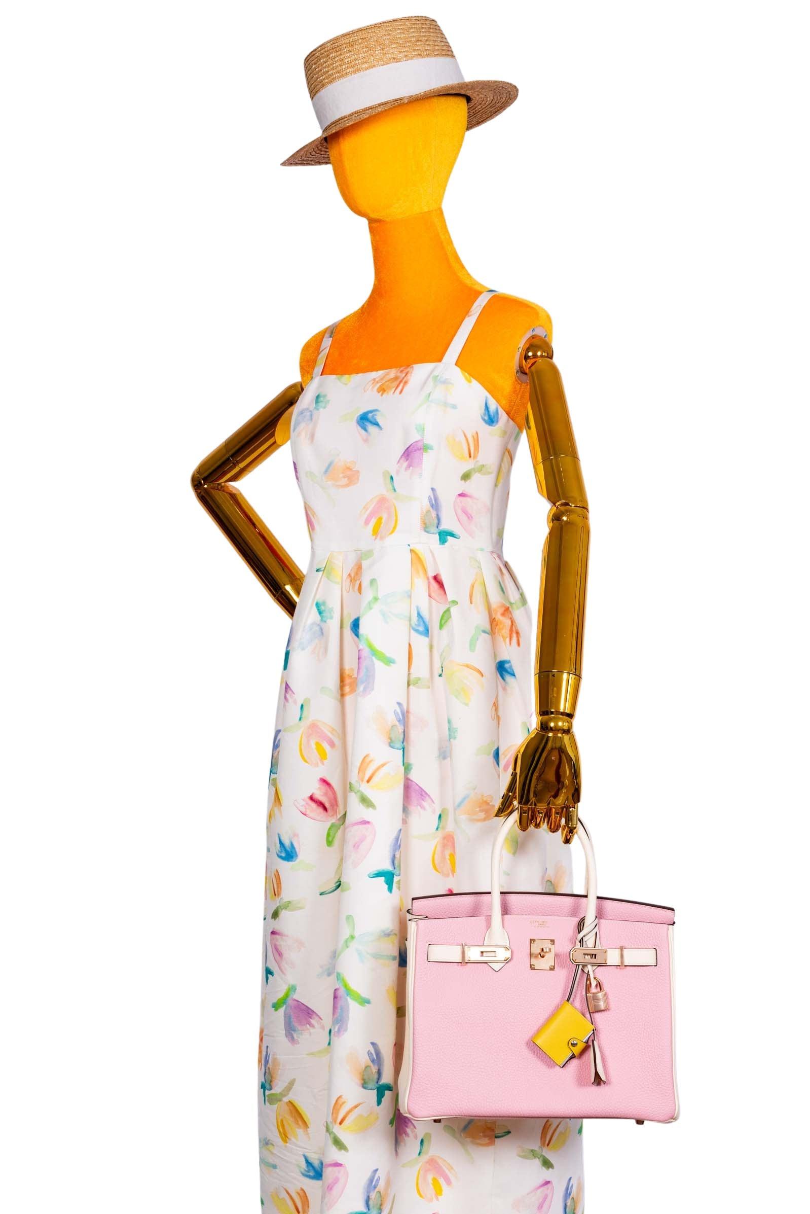 Hermès HSS Birkin 30 Rose Sakura and Craie Clemence with Rose Gold Hardware