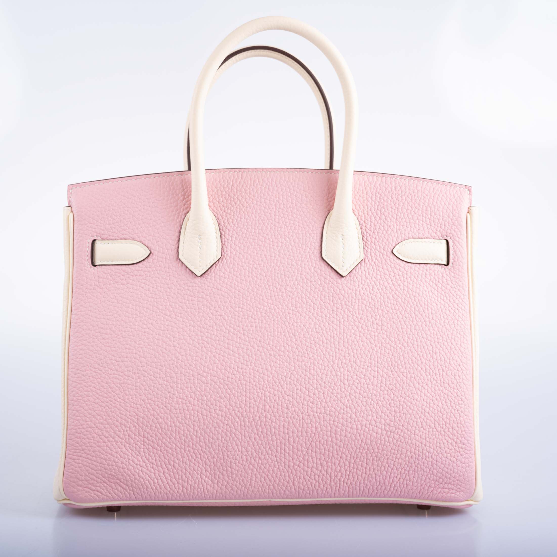 Hermès HSS Birkin 30 Rose Sakura and Craie Clemence with Rose Gold Hardware