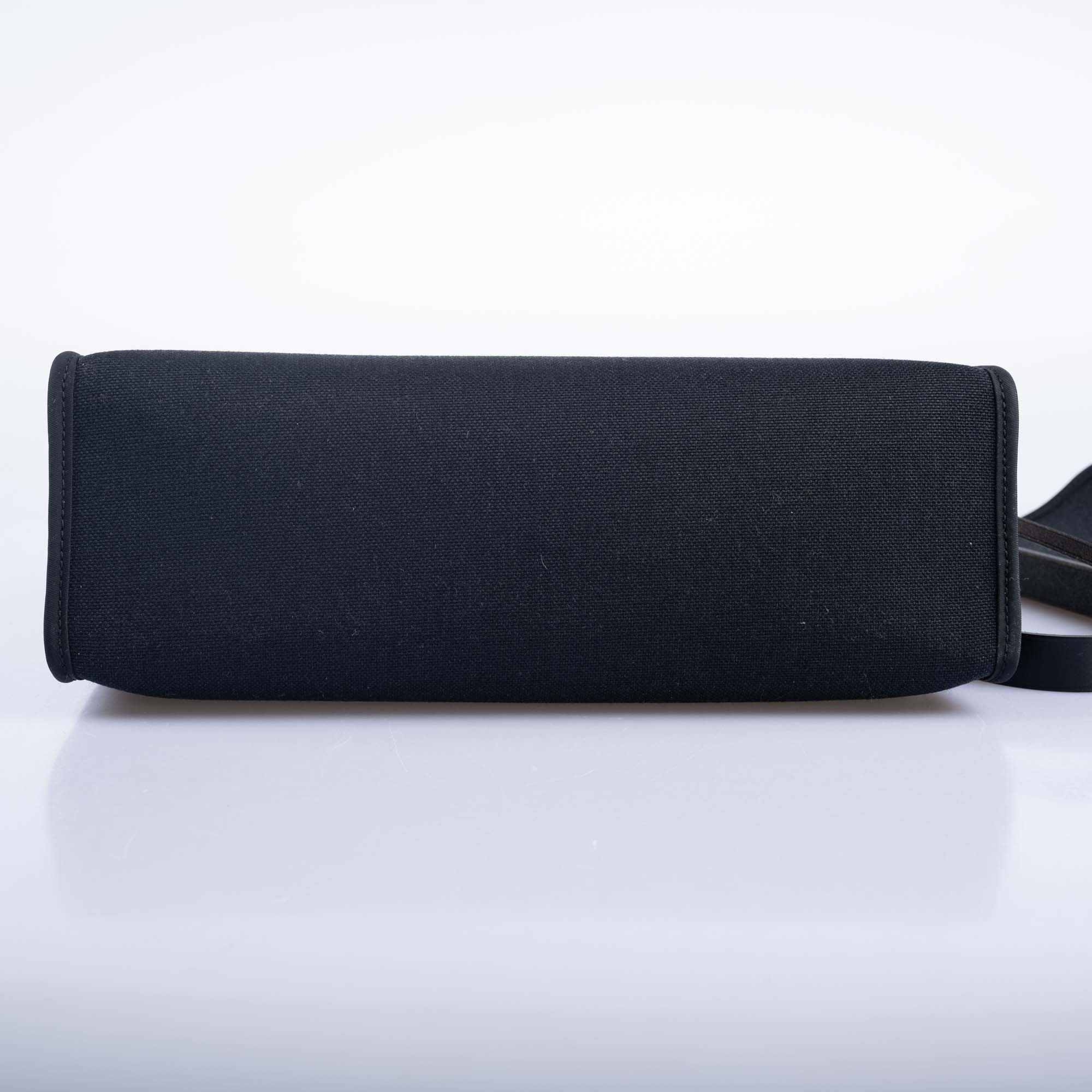 Hermès Herbag Zip 31 Black Hunter and Officer Canvas Palladium Hardware