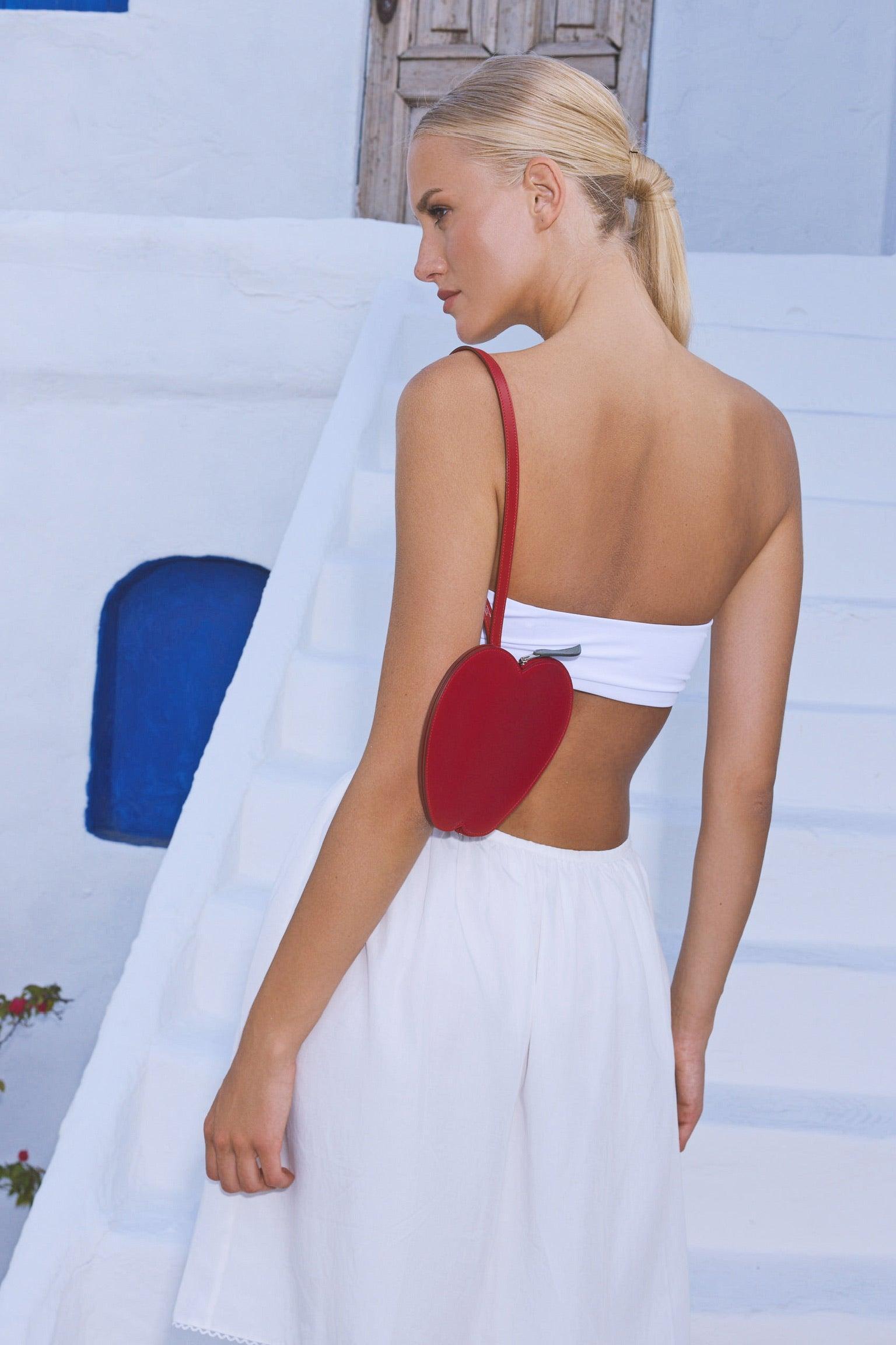 Hermès Hermail Rouge Vif Tadelakt Tutti-Frutti Pomme Clutch Apple
