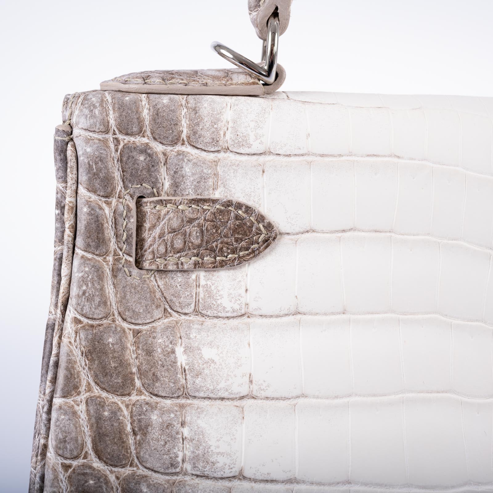 Hermès Himalayan Kelly 28 Retourne Matte Nilo Crocodile Palladium Hardware