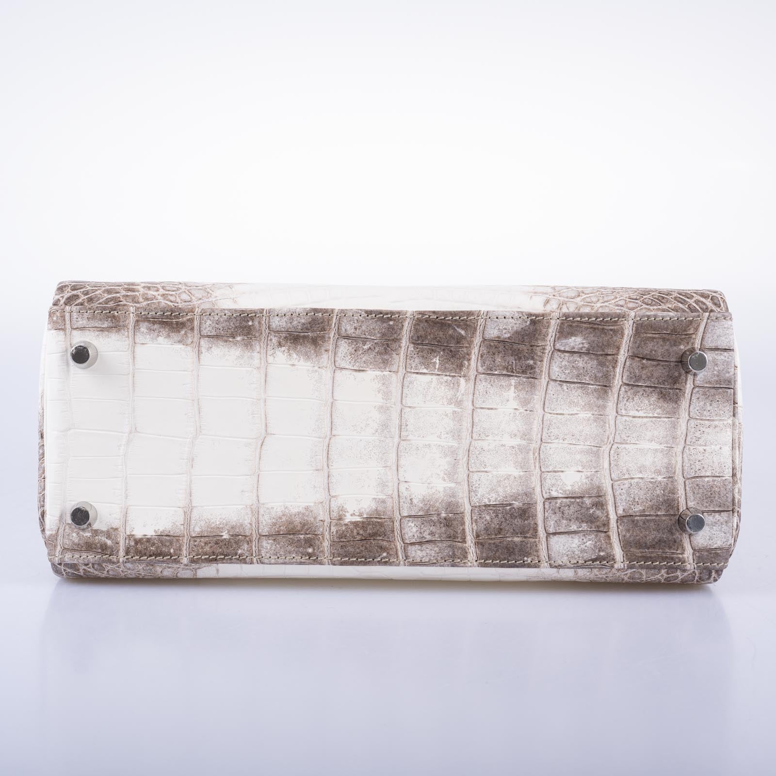 Hermès Himalayan Kelly 28 Retourne Matte Nilo Crocodile Palladium Hardware