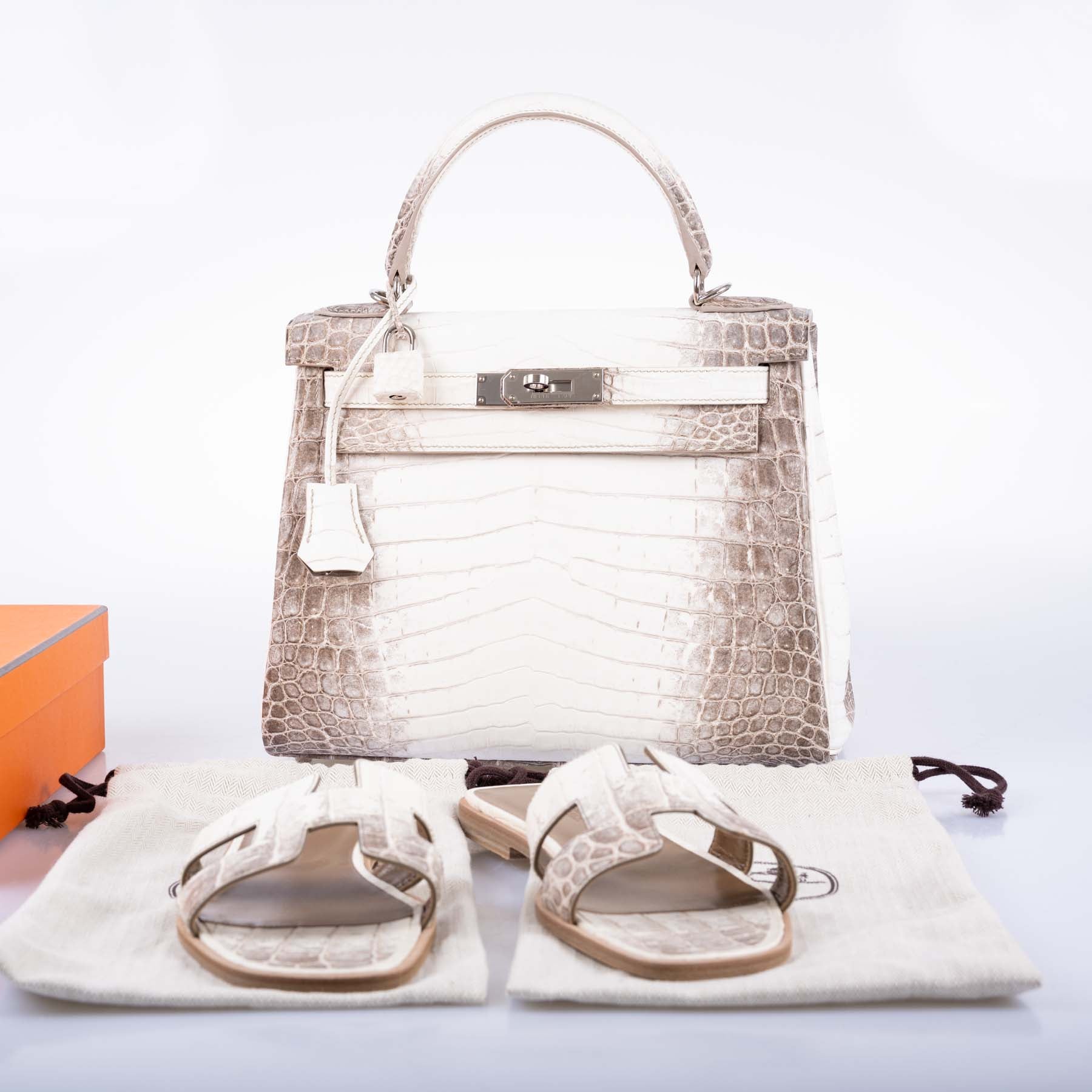 Hermès Himalayan Oran Sandlas Matte Nilo Crocodile 38.5