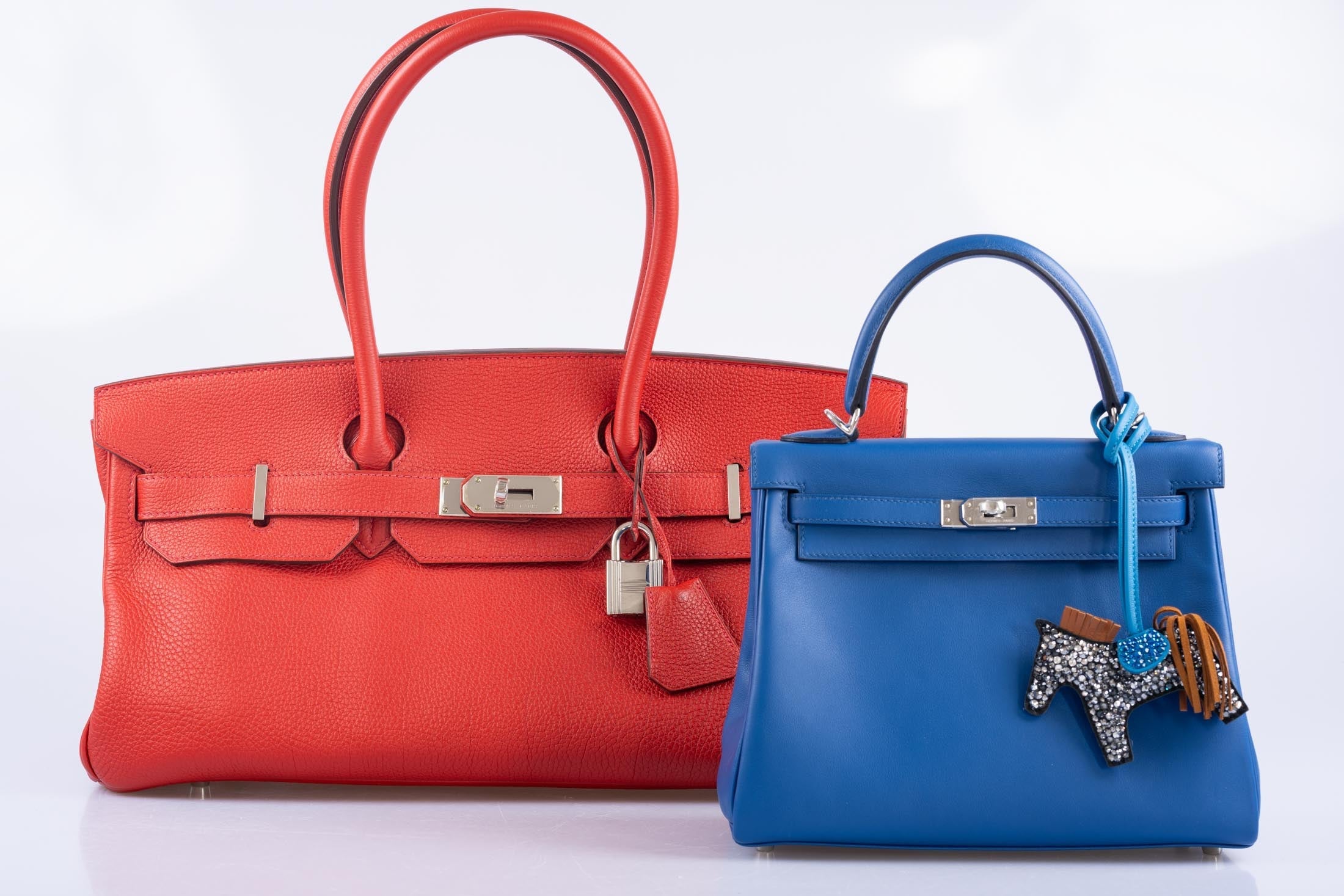 Hermès JPG Shoulder Birkin II 42 Vermillion Clemence Palladium Hardware