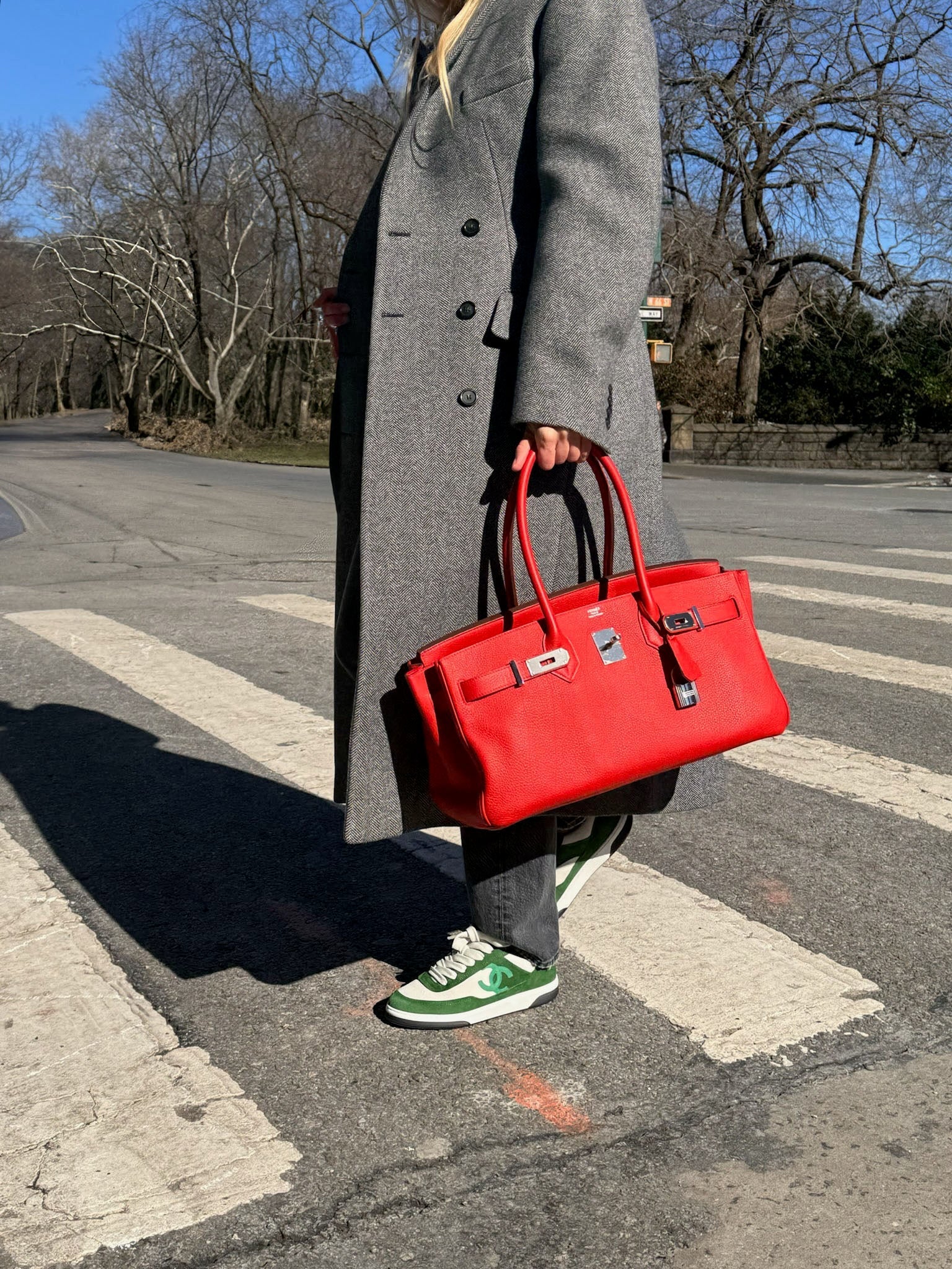 Hermès JPG Shoulder Birkin II 42 Vermillion Clemence Palladium Hardware