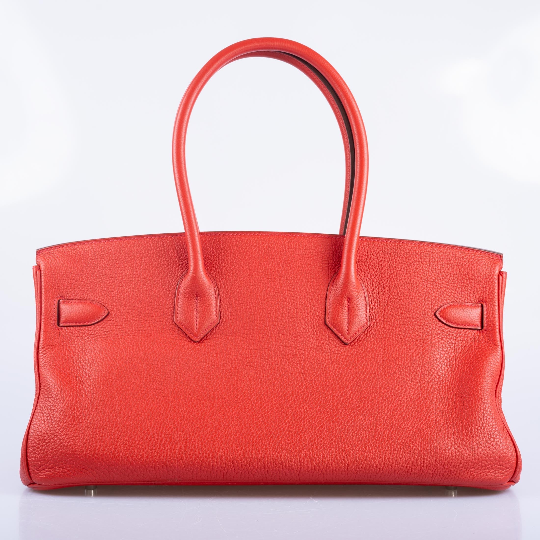 Hermès JPG Shoulder Birkin II 42 Vermillion Clemence Palladium Hardware