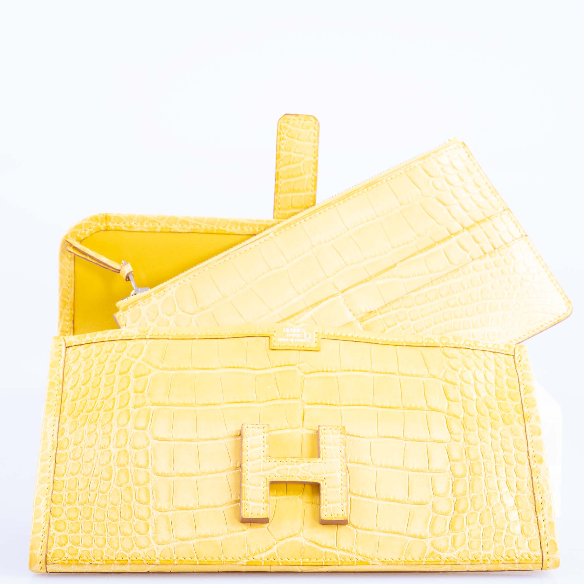 Hermès Jige Duo Mimosa Matte Alligator
