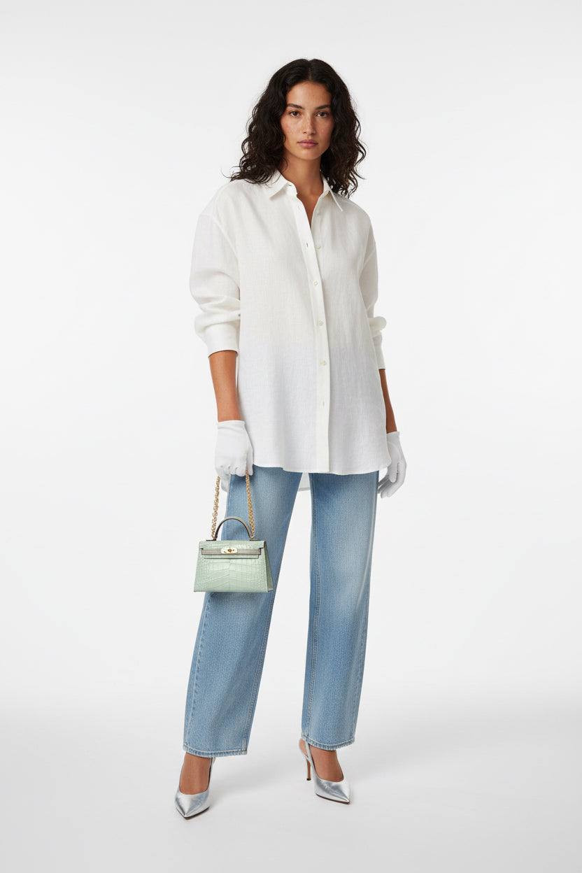 Hermès Kelly 20 HSS Mini II Sellier Vert D'eau and Gris Perle Matte Alligator Permabrass Hardware