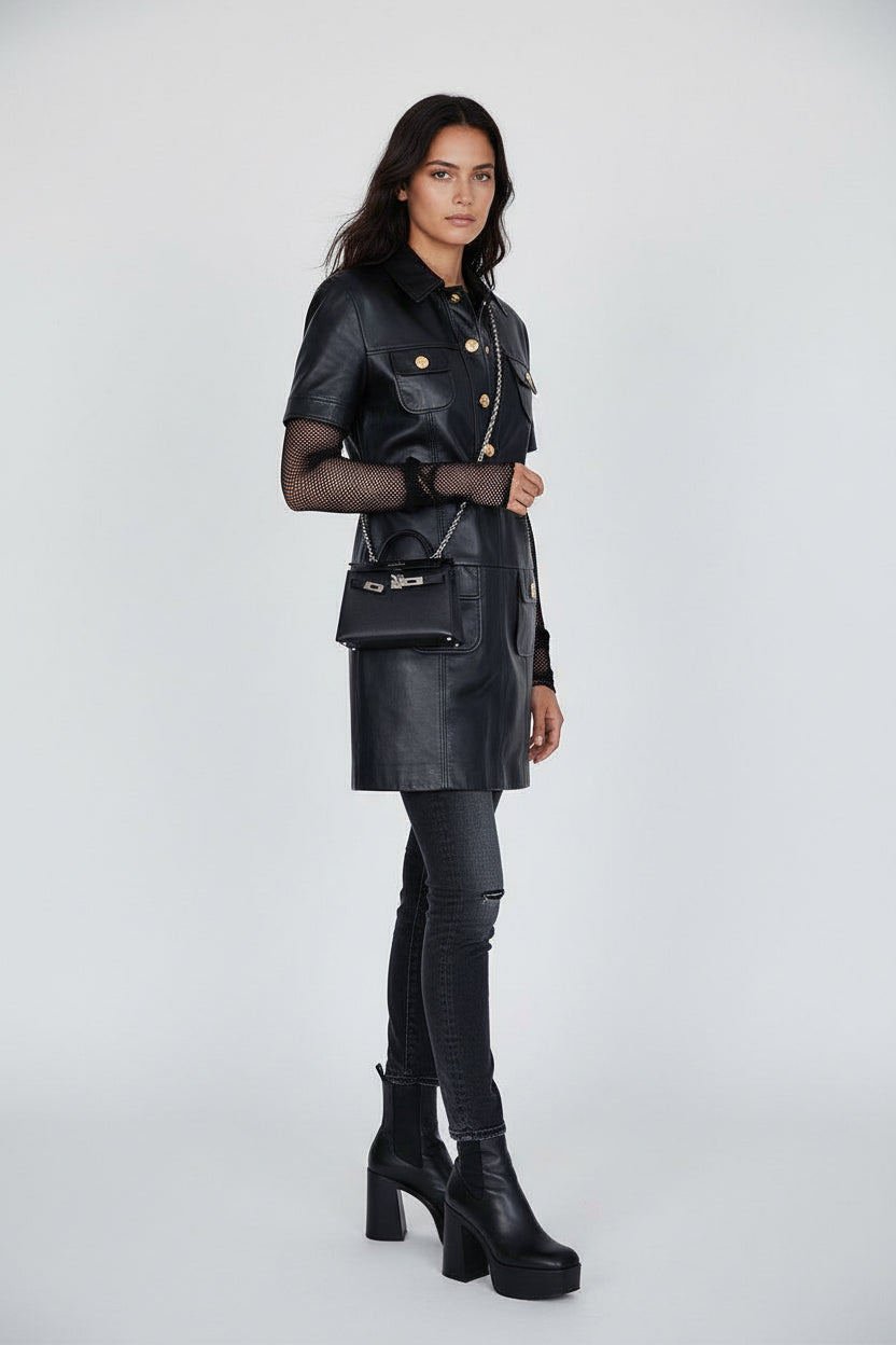 Hermès Kelly 20 Mini II Sellier Black Epsom Palladium