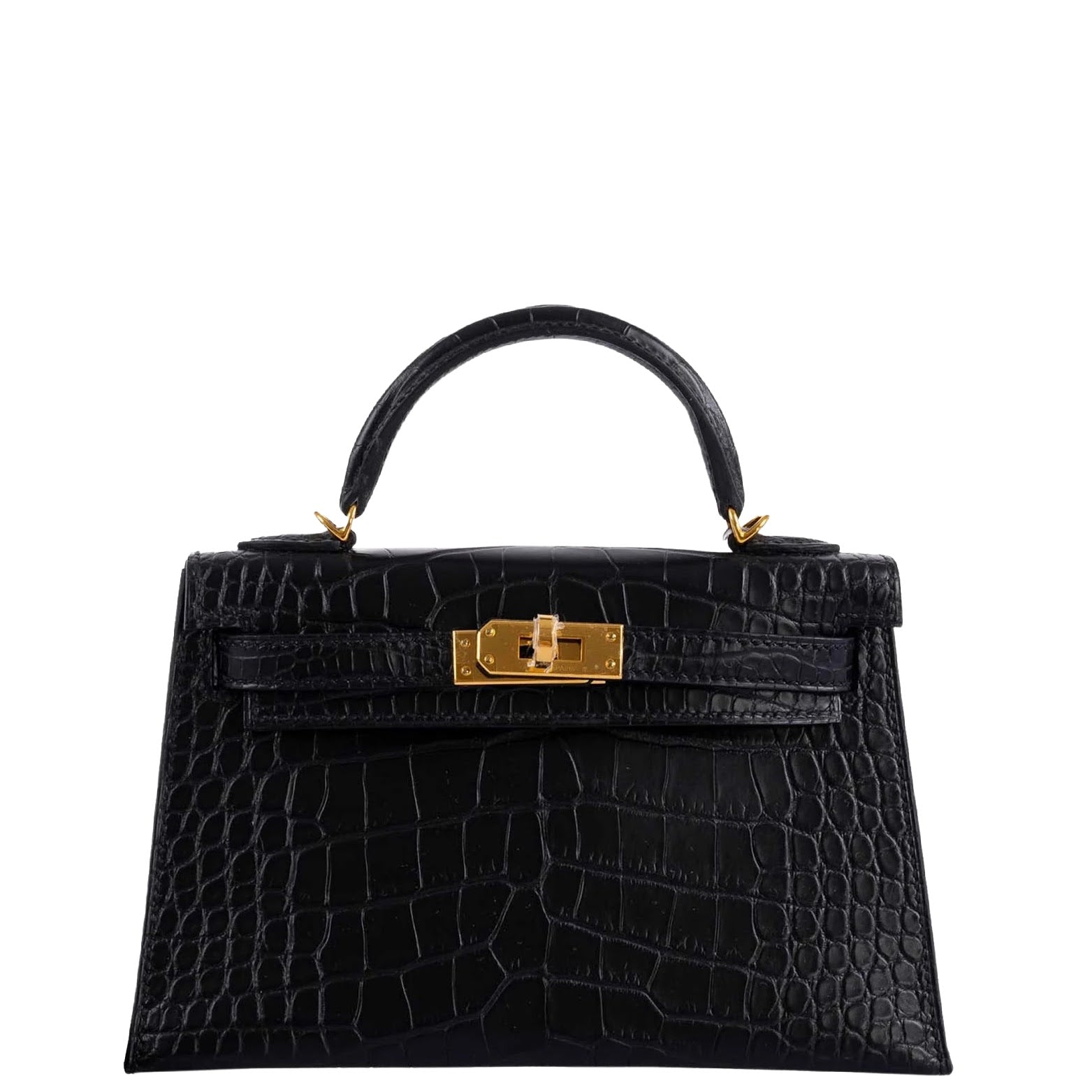 Kelly to go alligator mini bag Hermès Black in Alligator - 23811167
