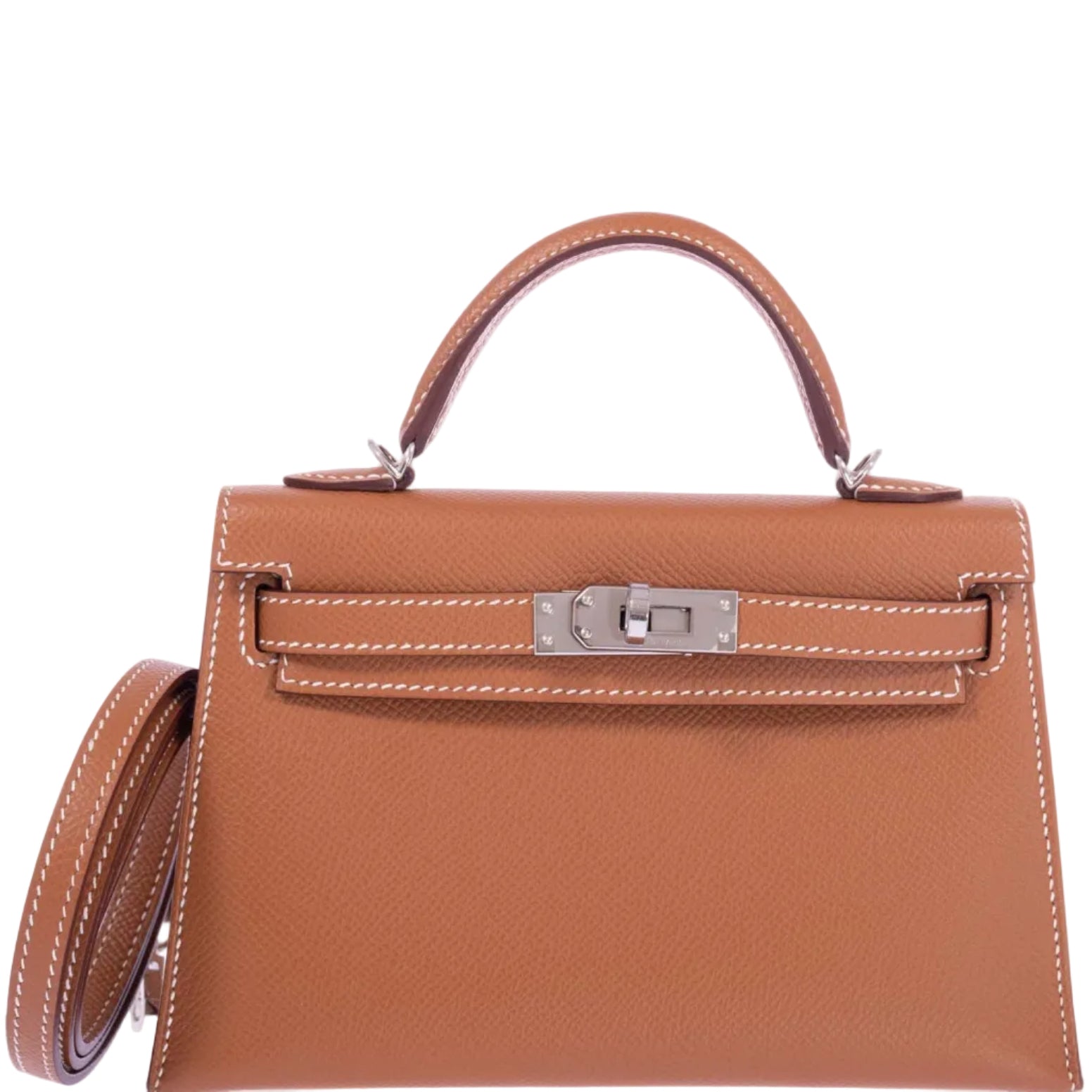 Hermès Kelly 20 Mini II Sellier Gold Epsom Palladium Hardware