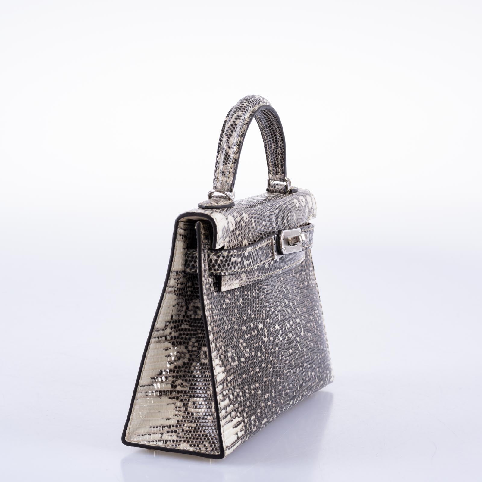 Hermès Kelly 20 Mini II Sellier Ombré Lizard Palladium Hardware