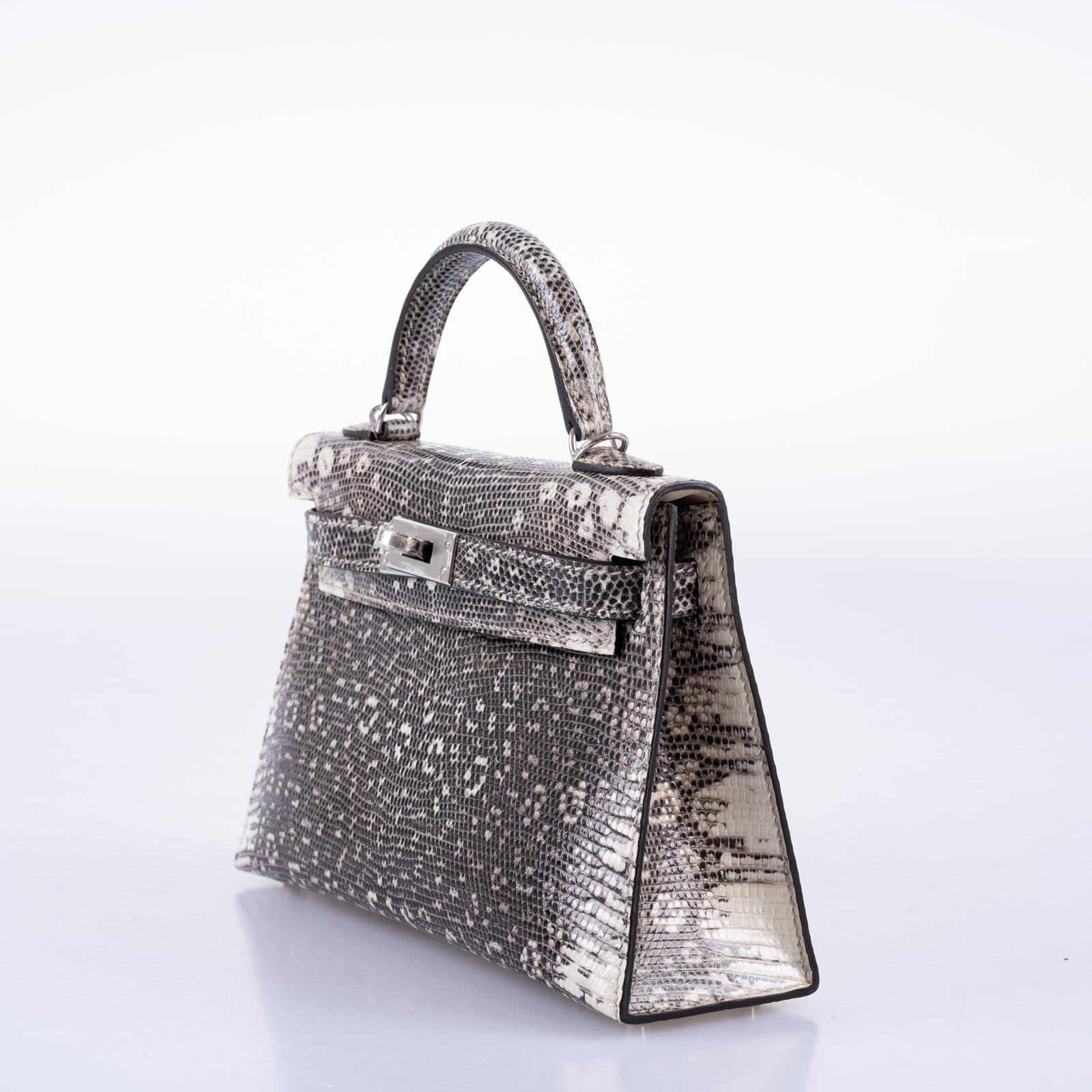 Hermès Kelly 20 Mini II Sellier Ombré Lizard Palladium Hardware