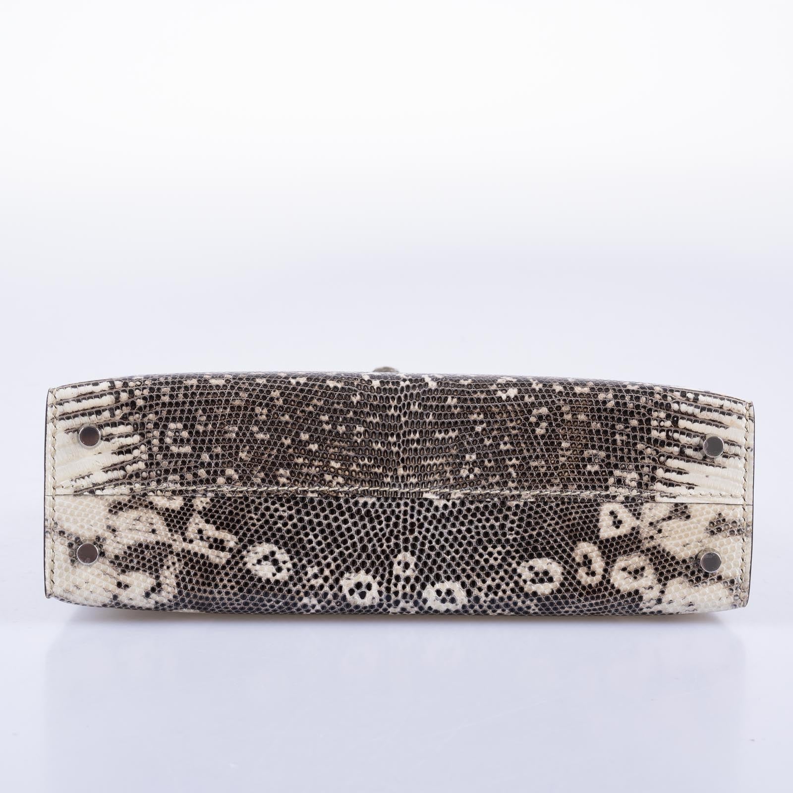 Hermès Kelly 20 Mini II Sellier Ombré Lizard Palladium Hardware