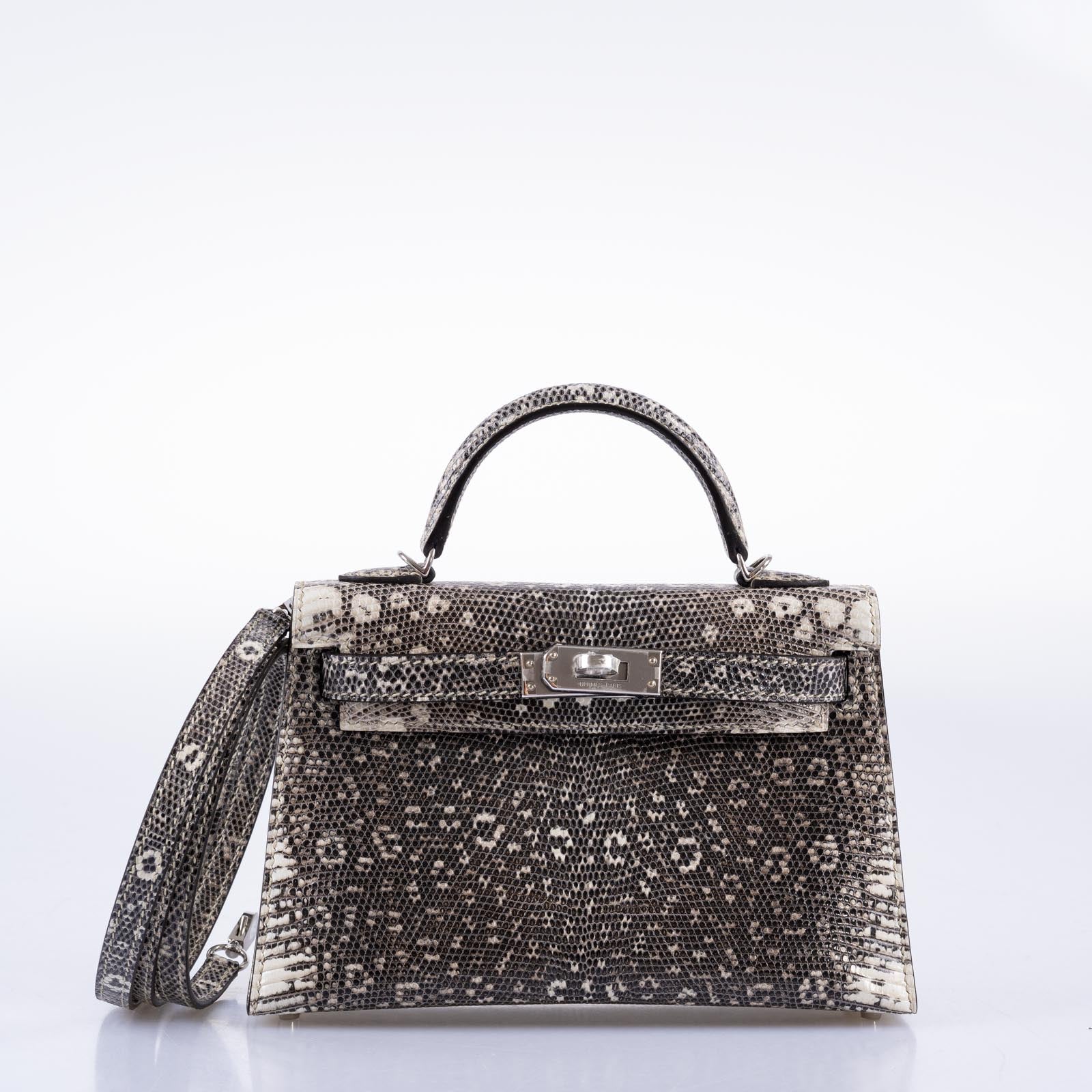 Hermès Kelly 20 Mini II Sellier Ombré Lizard with Palladium Hardware