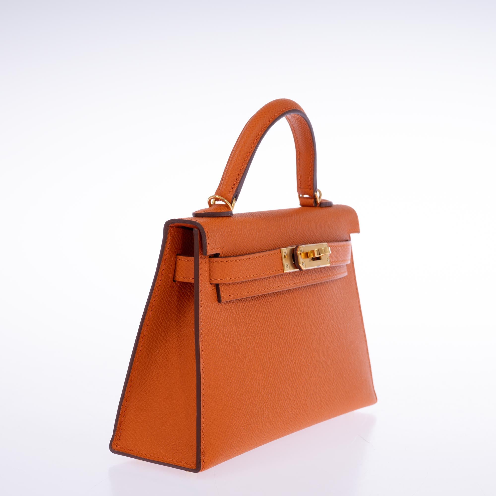 Hermès Kelly 20 Mini II Sellier Orange Epsom Gold Hardware