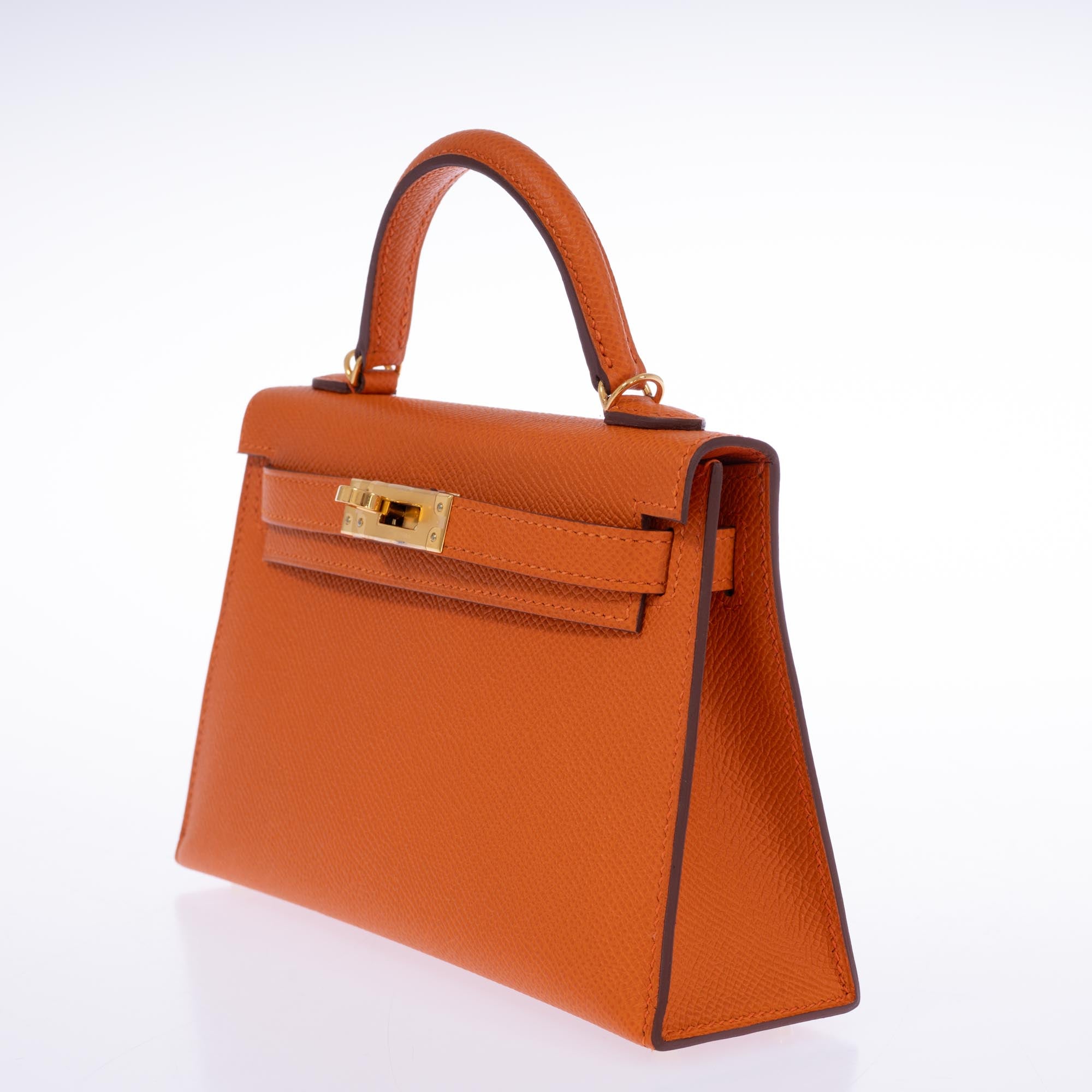 Hermès Kelly 20 Mini II Sellier Orange Epsom Gold Hardware