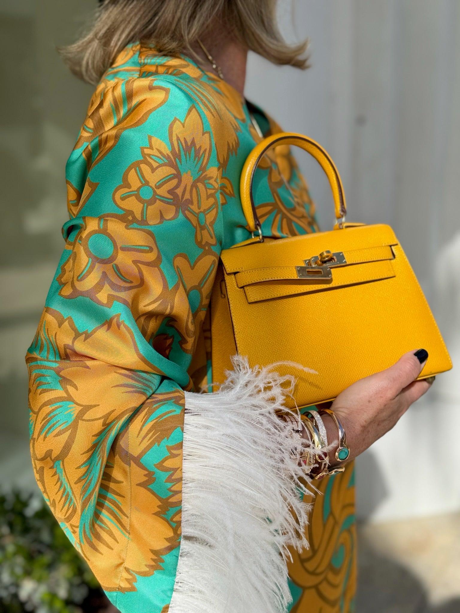 Hermès Kelly 20 Mini Sellier Jaune Courchevel leather Gold Hardware