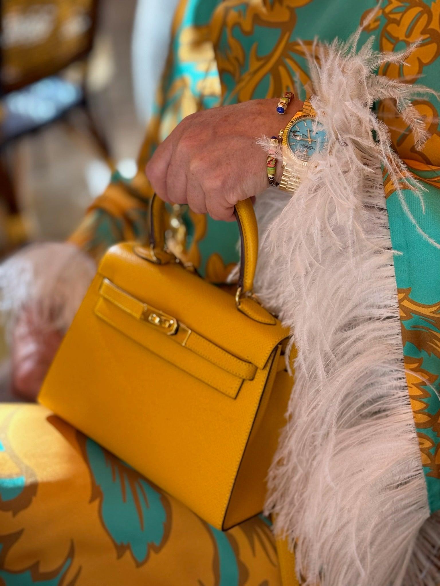 Hermès Kelly 20 Mini Sellier Jaune Courchevel leather Gold Hardware