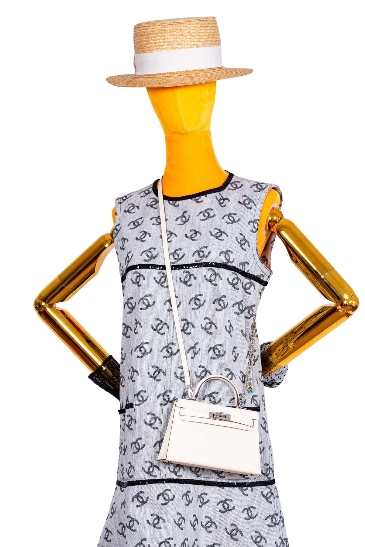 Hermès Kelly 20 Mini Sellier Nata Epsom Palladium Hardware