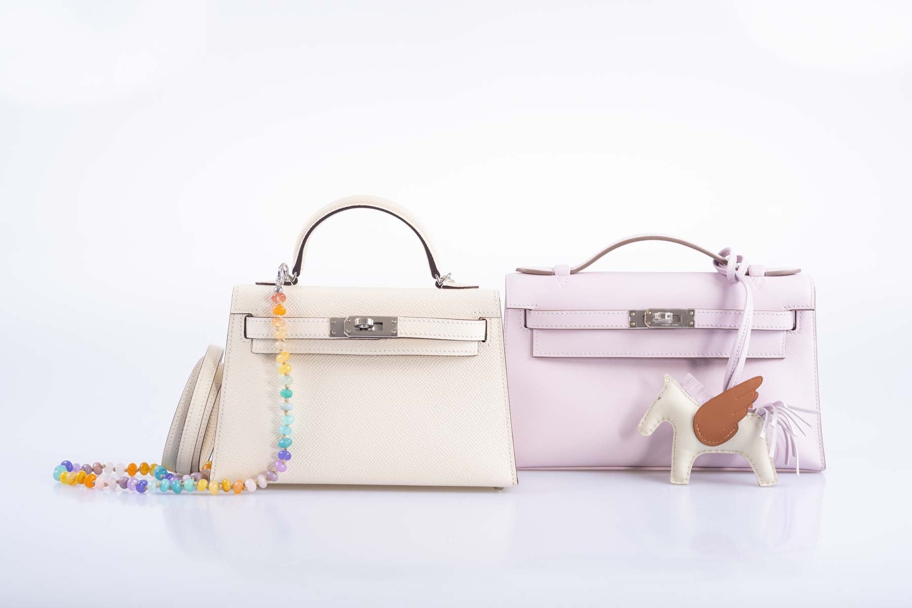 Hermès Kelly 20 Mini Sellier Nata Epsom Palladium Hardware