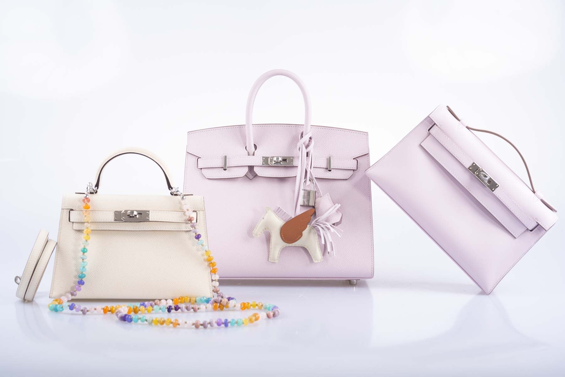 Hermès Kelly 20 Mini Sellier Nata Epsom Palladium Hardware