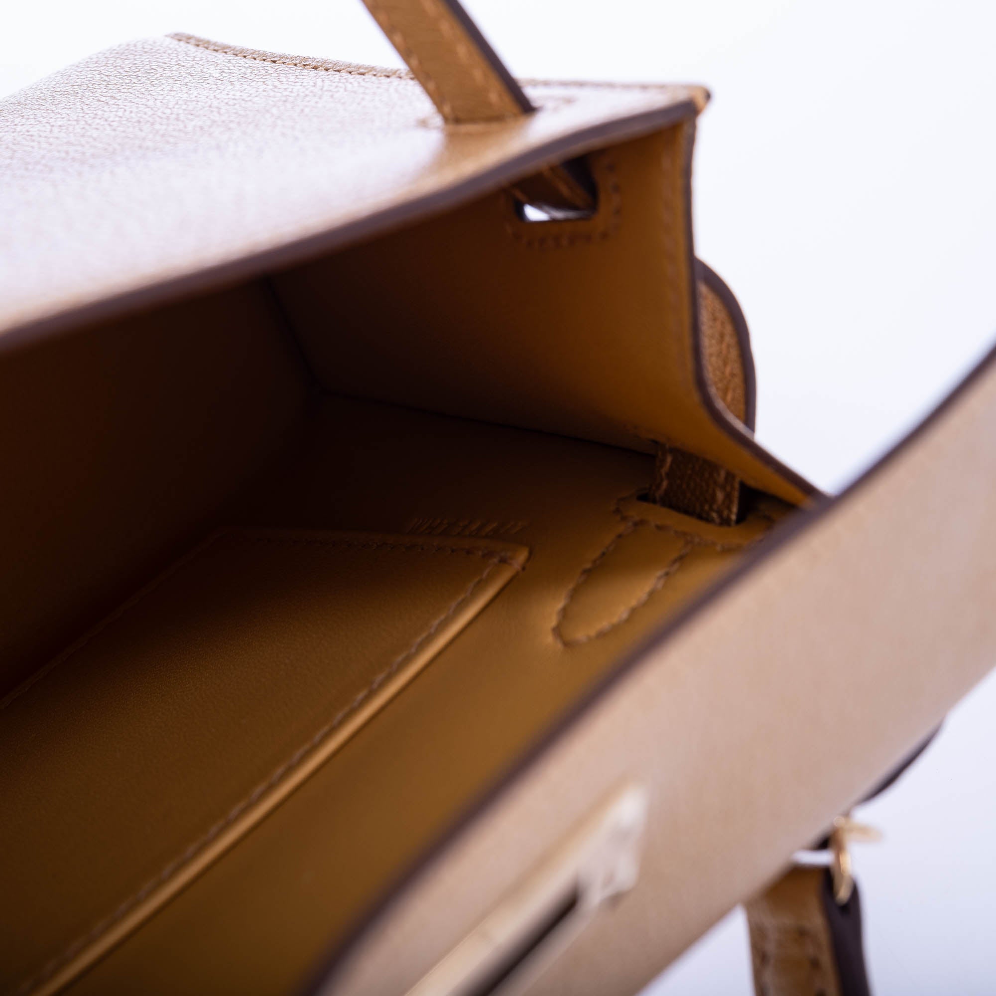 Hermès Kelly 20 Mini Sellier Olympic Gold Metallic Doré Chevre Chamkilight Gold Hardware