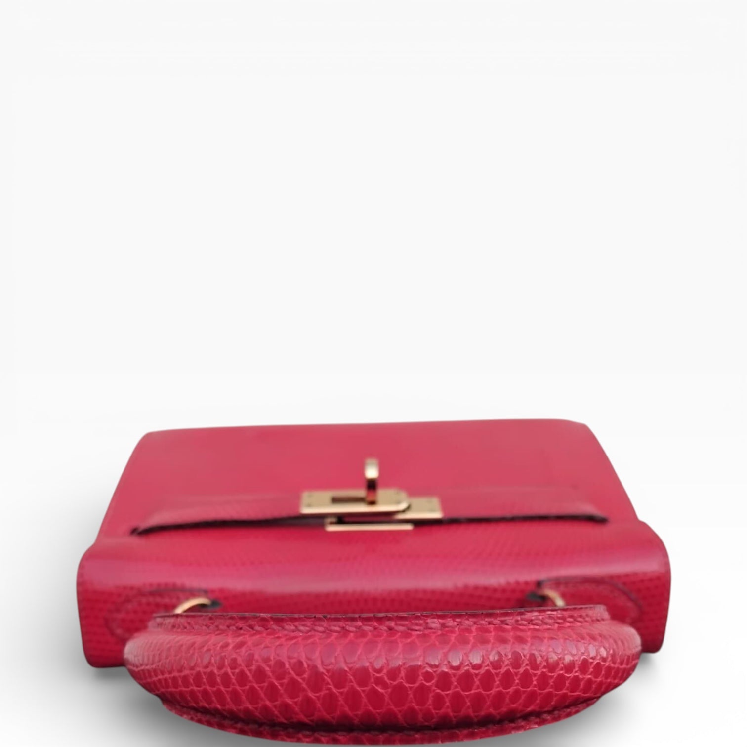 Hermès Kelly 20 Mini Sellier Vintage Rouge Vif Lizard Gold Hardware