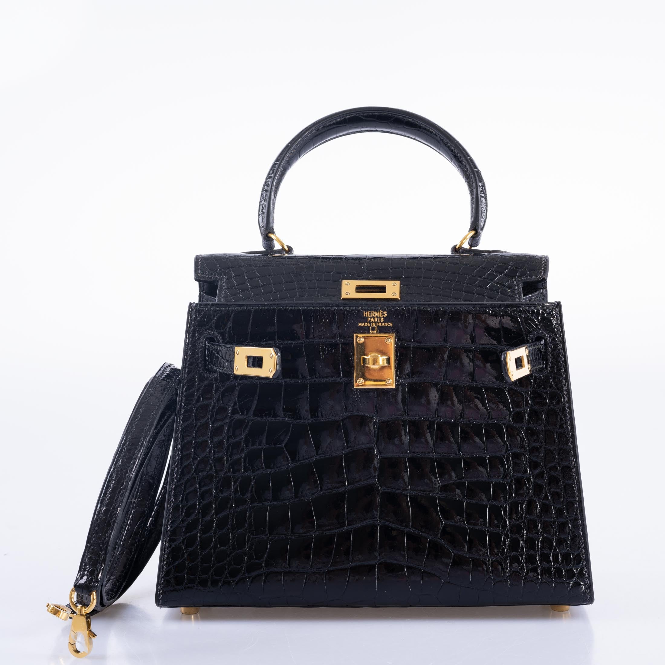 Hermès Kelly 20 Mini Vintage Black Noir Alligator with Gold Hardware